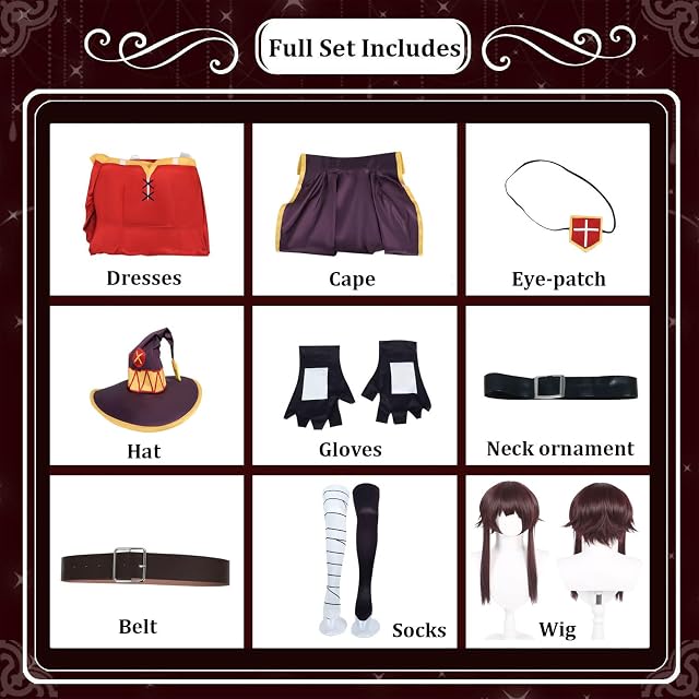 Foto 2 de 7 de bbganlian Anime KonoSuba God's Blessing On This Wonderful World Disfraz de cosplay Megumin Uniforme Conjunto…