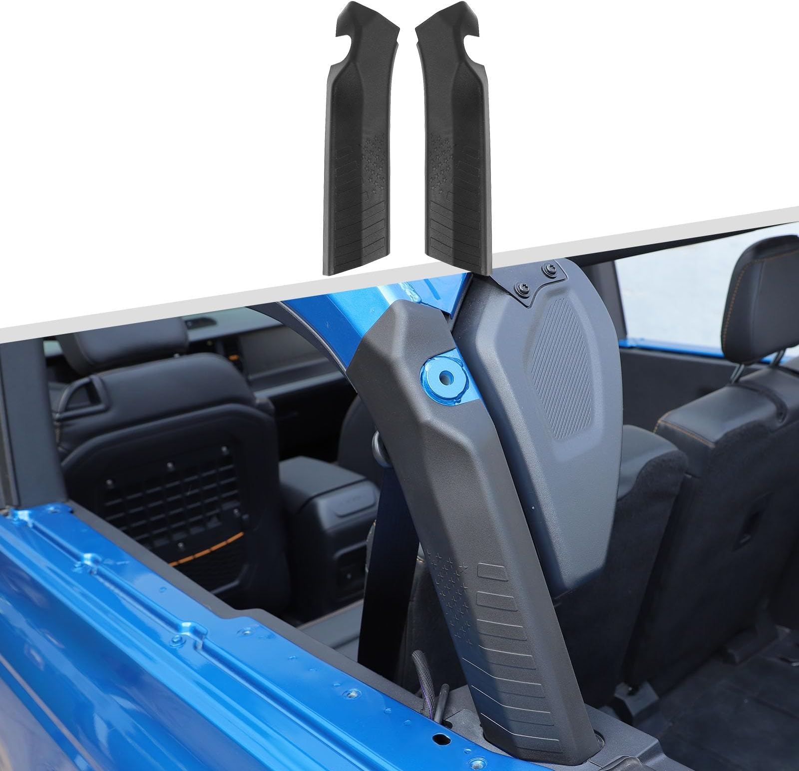 2 Pieces Roll Bar Cover Protector Compatible with Ford Bronco 2 Door 2021-2023