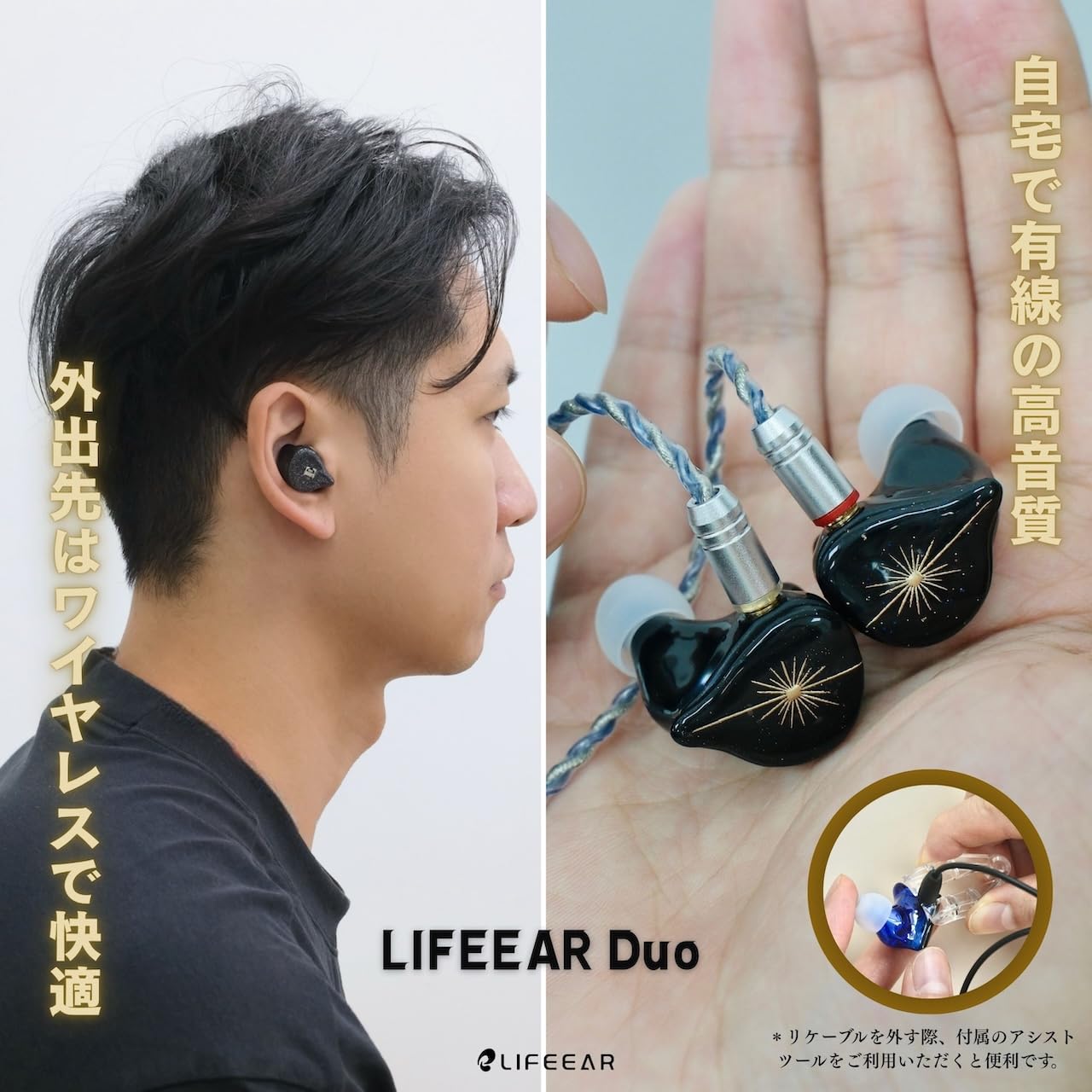 Amazon.co.jp: 【プロ仕様2WAYイヤホン】 LIFEEAR Duo ハイブリッド型