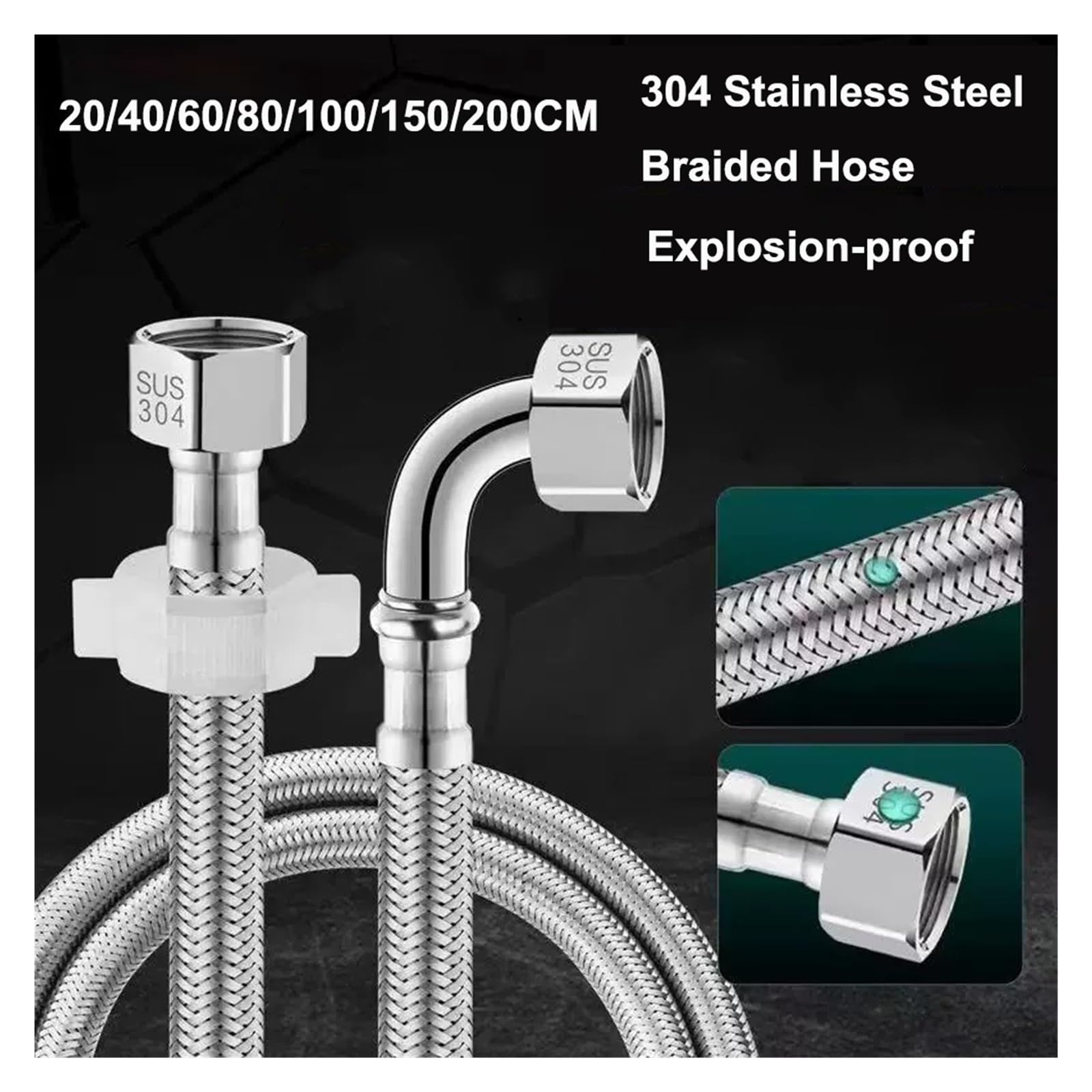 Winkel-Einlassrohr, Edelstahl, Teile for Toiletten-Warmwasserbereiter