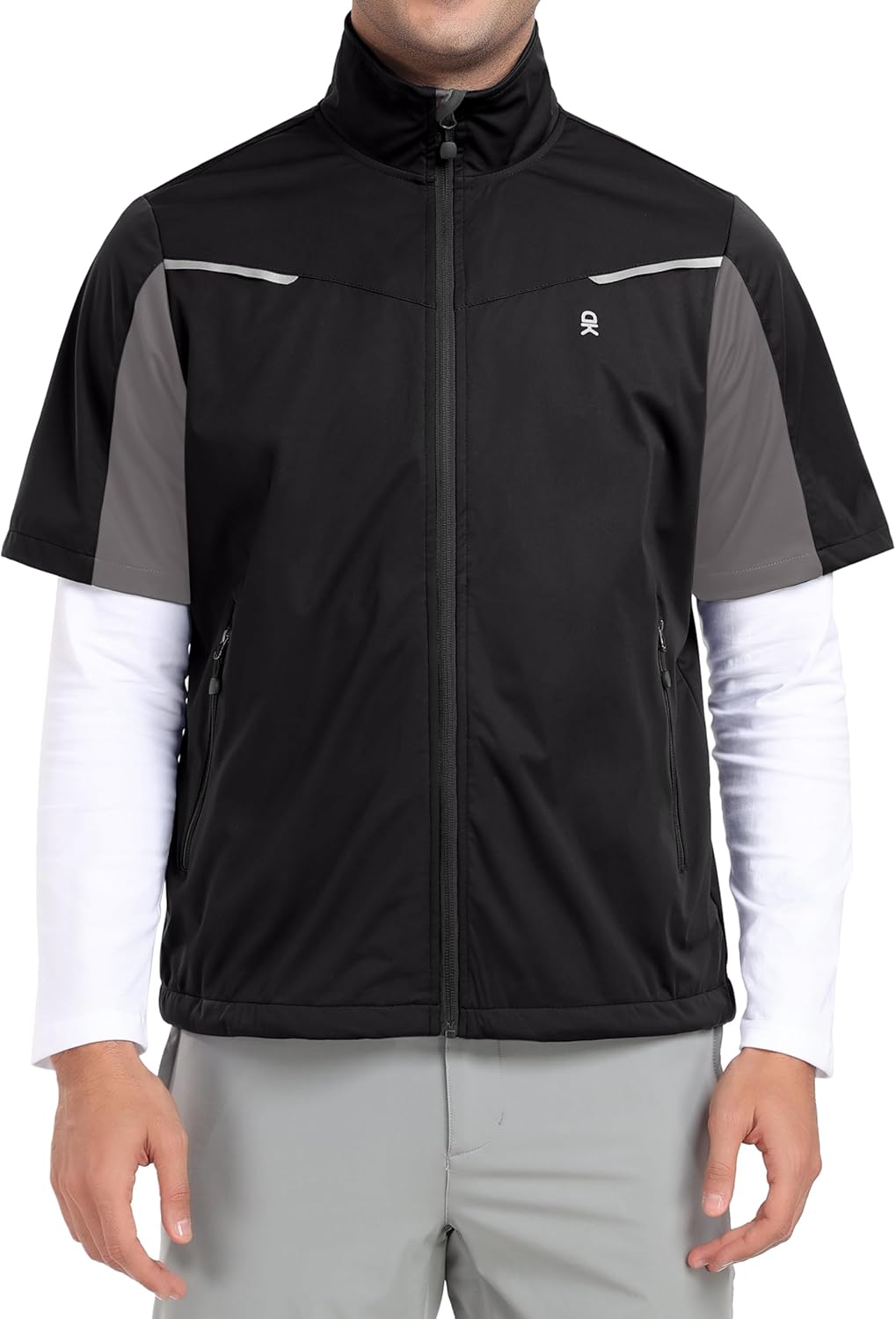 Little Donkey Andy Men's Lightweight Softshell Vests Short Sleeve Jackets for Golfing Hiking Running - Image 2