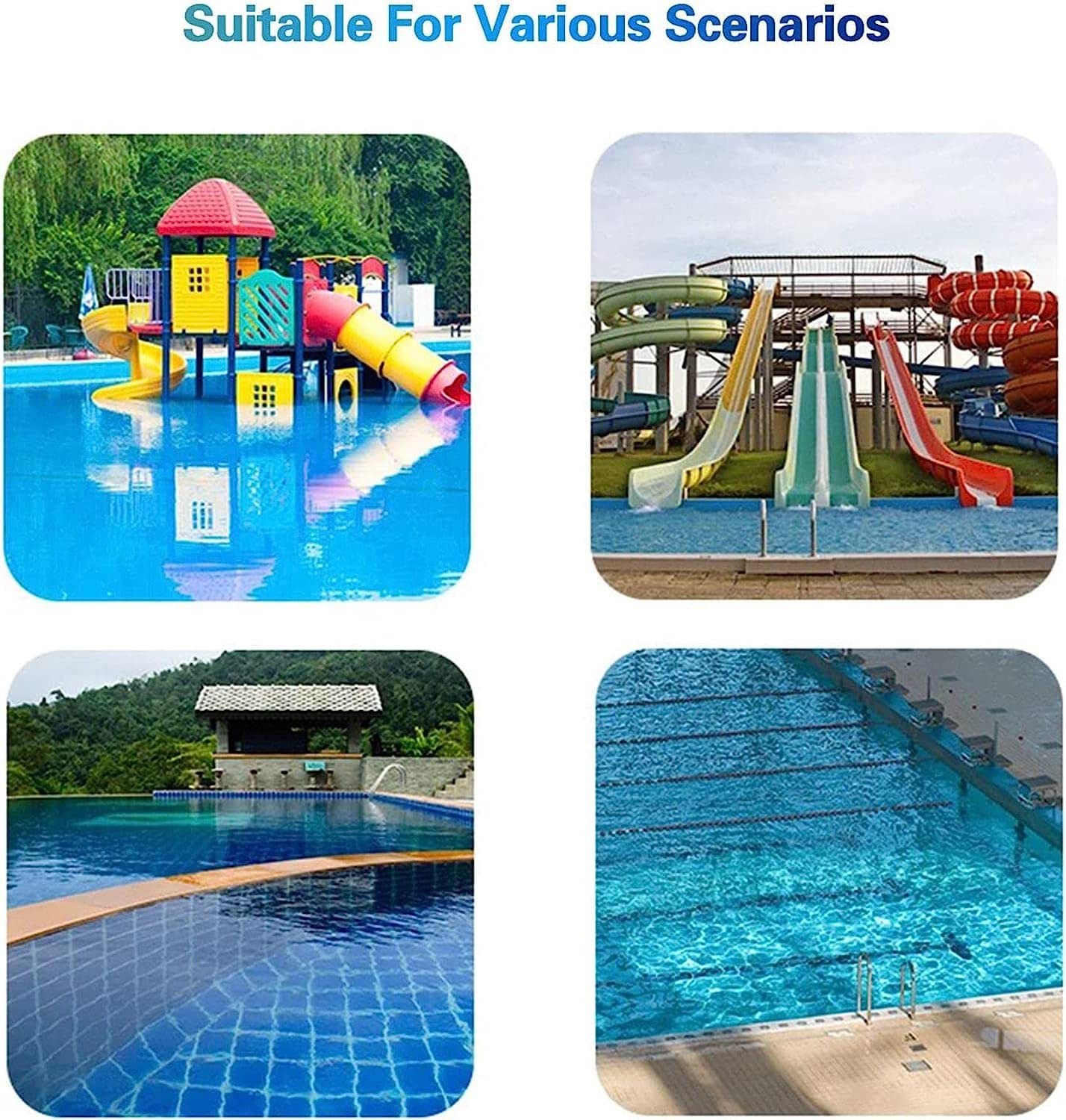 Rambardes de Piscine, en Acier Inoxydable 304, adaptées aux Parcs Aquatiques et aux spas, offrant des Prises sûres et Une Installation Facile (épaisseur : 1,2 mm).