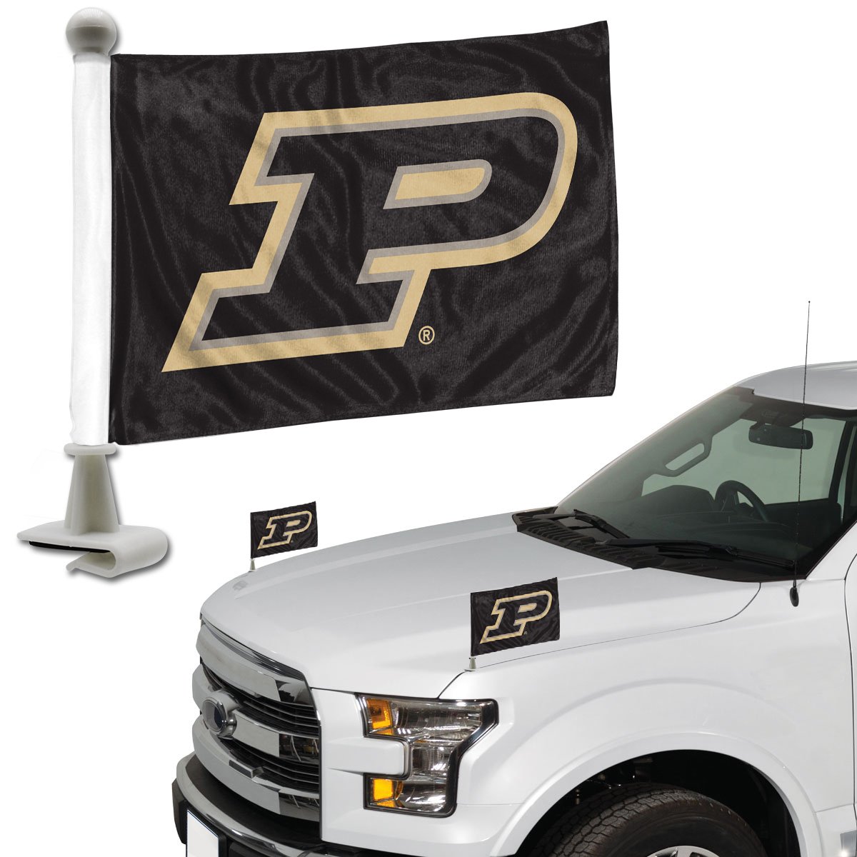 Promark NCAA Purdue Boilermakers Flag Set 2-Piece Ambassador Style, Team Color, One Size