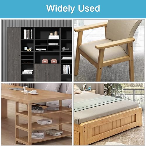 Miniatura 6 de 8 soportes de esquina en T de 3.23 x 3.23 pulgadas, soporte de metal plano de acero inoxidable, placa de reparación para madera con 40 tornillos