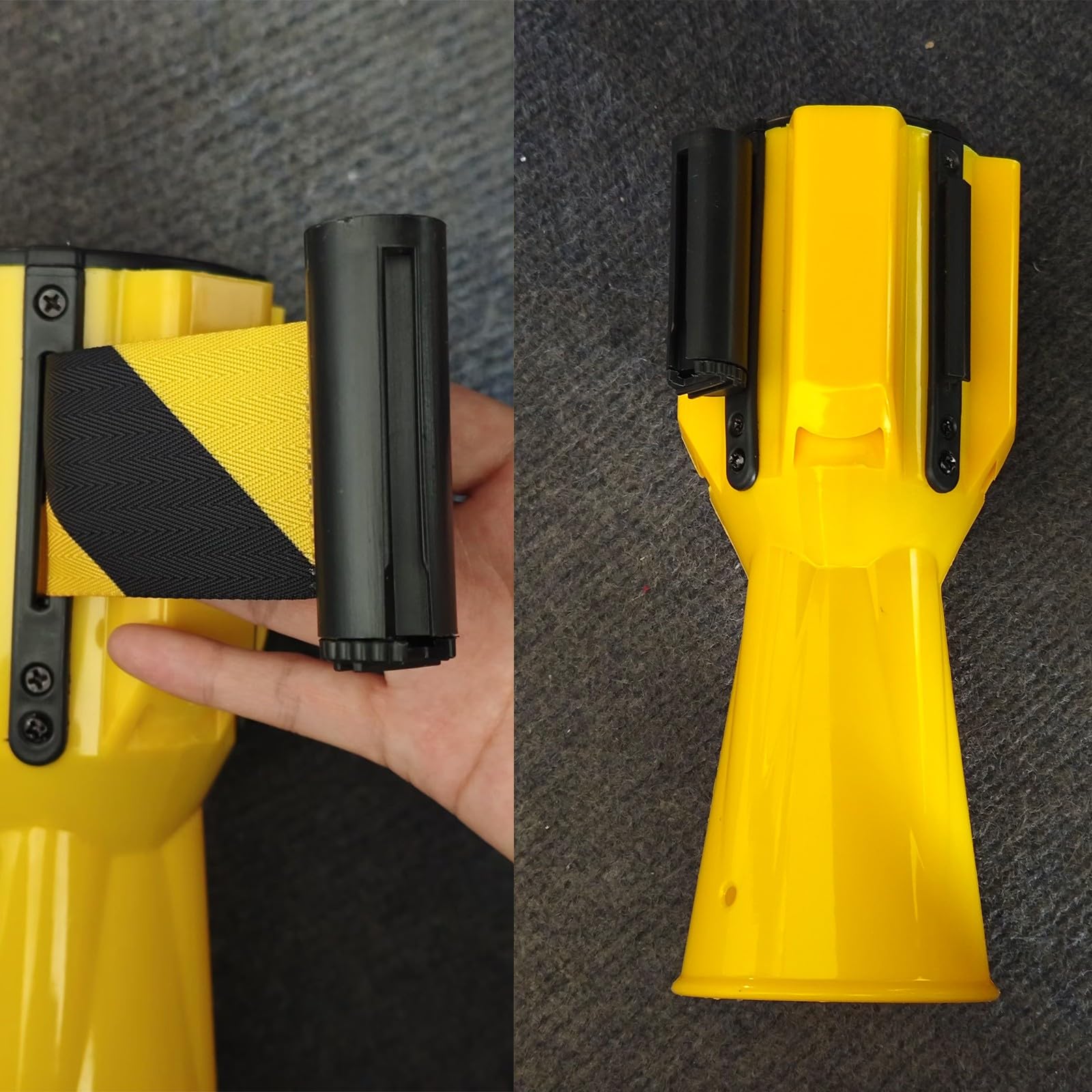 barrera para montaje en pared, Cinta superior de cono tráfico retráctil alta visibilidad(5m/16.4ft)