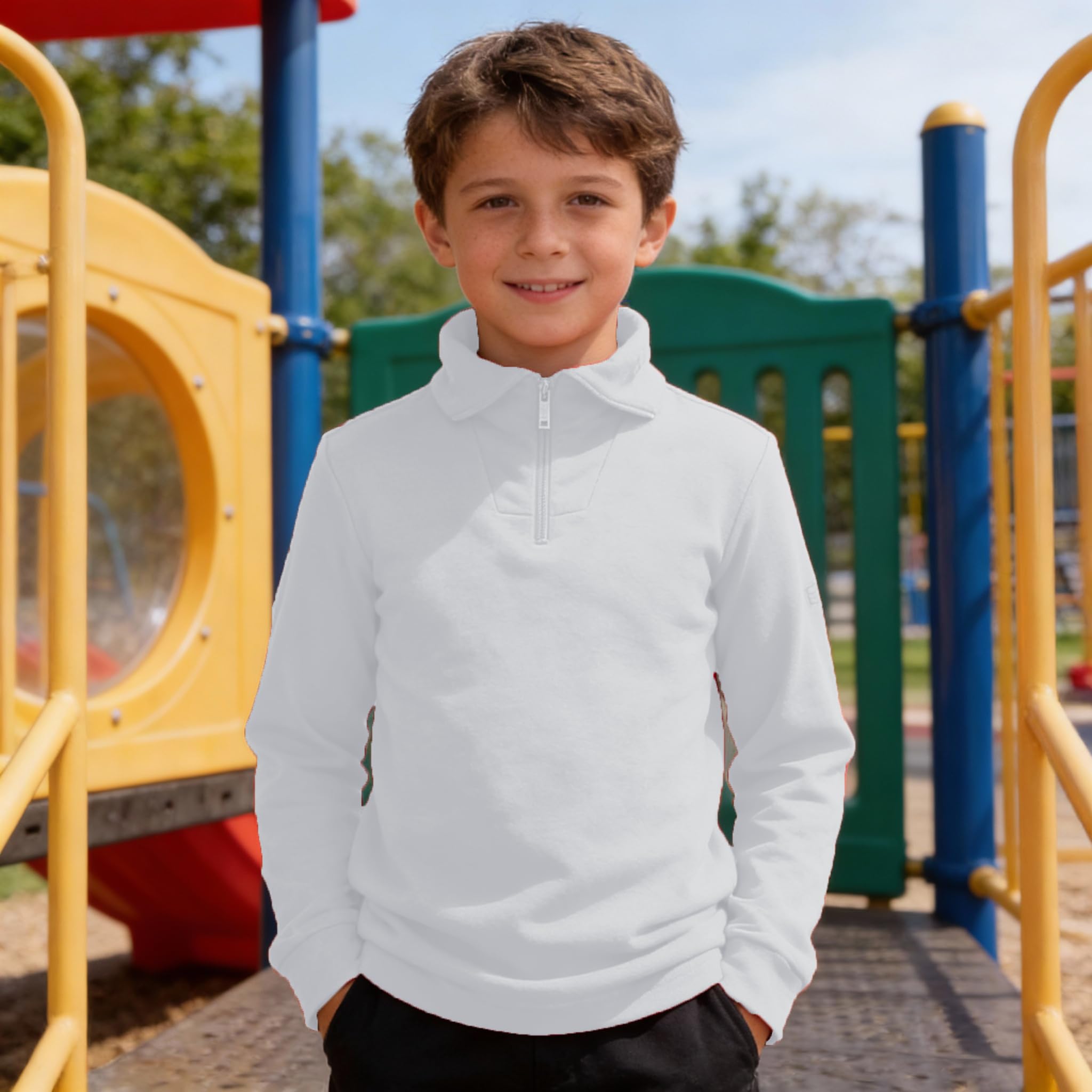 Medico Ski Shirt, 100% Baumwolle, Langarm, Rollkragen, Reißverschluss