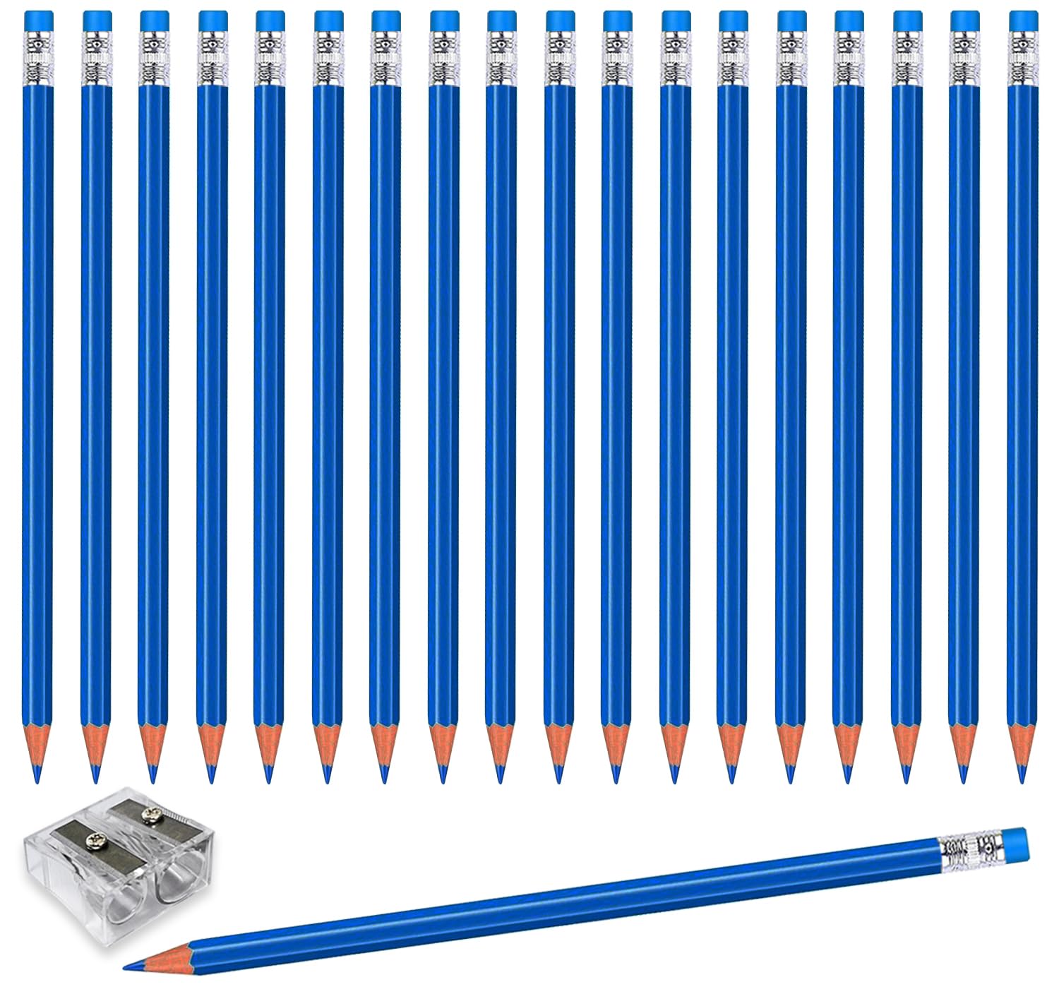 Adhere 25pcs Checking Pencils Erasable colored Pencils Pre-Sharpened #2 HB,for Checking Tests Grading,Map Coloring, editing Office Favors,including a