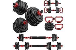 Adjustable Dumbbell and Barbell Set for Home Fitness
