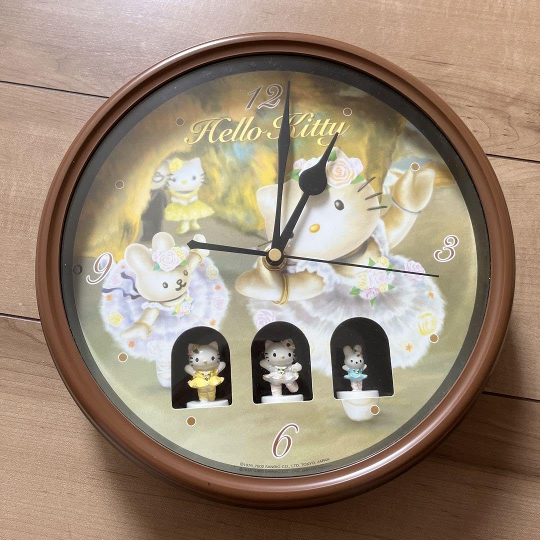 ハローキティ からくり時計 バレリーナ 掛け時計 サンリオ