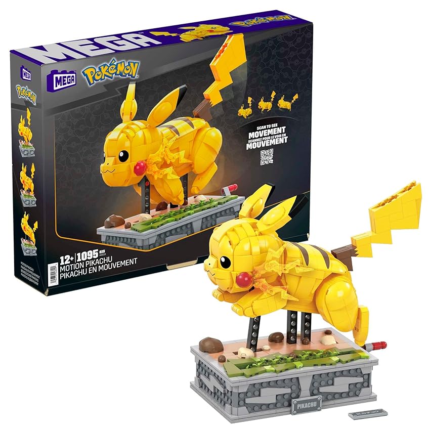 Immagine del prodotto MEGA - Pokémon Kinetic Pikachu set di costruzioni con 1092 mattoncini e pezzi compatibili, arti snodati, Set regalo per costruttori adulti o bambini 12+ Anni, HGC23