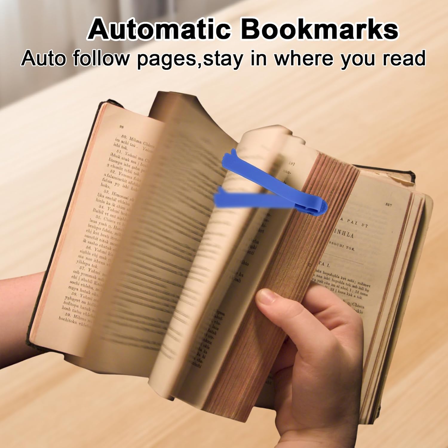 6Pcs Automatic Bookmark, Silicone Book Marks for Reading Women, Men, Kids, Book-Lovers, Cute Book Page Holder with Smiley Thumb Design - Image 5