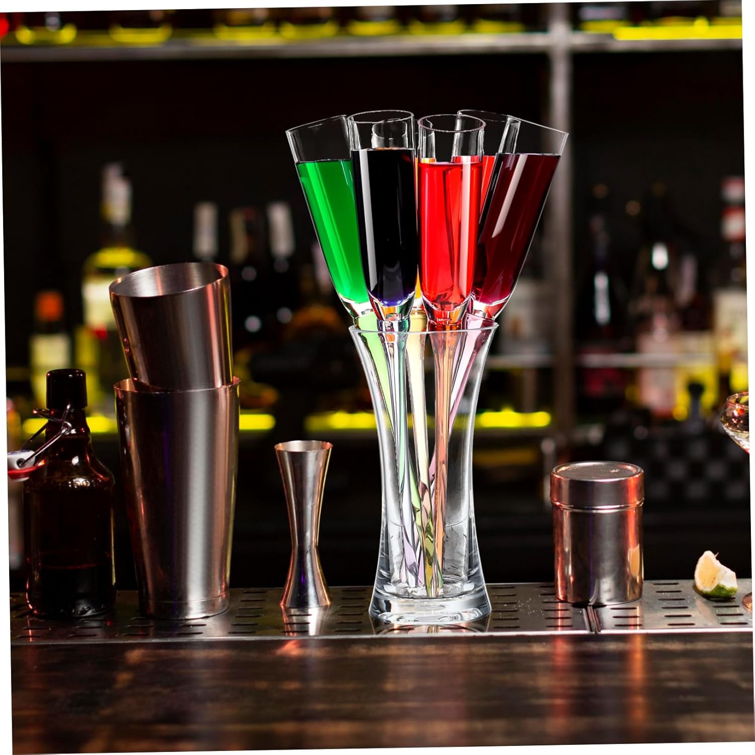 1set Unique Acrylic Wine Cup Goblet for Beach Party Stylish Drinking Cup