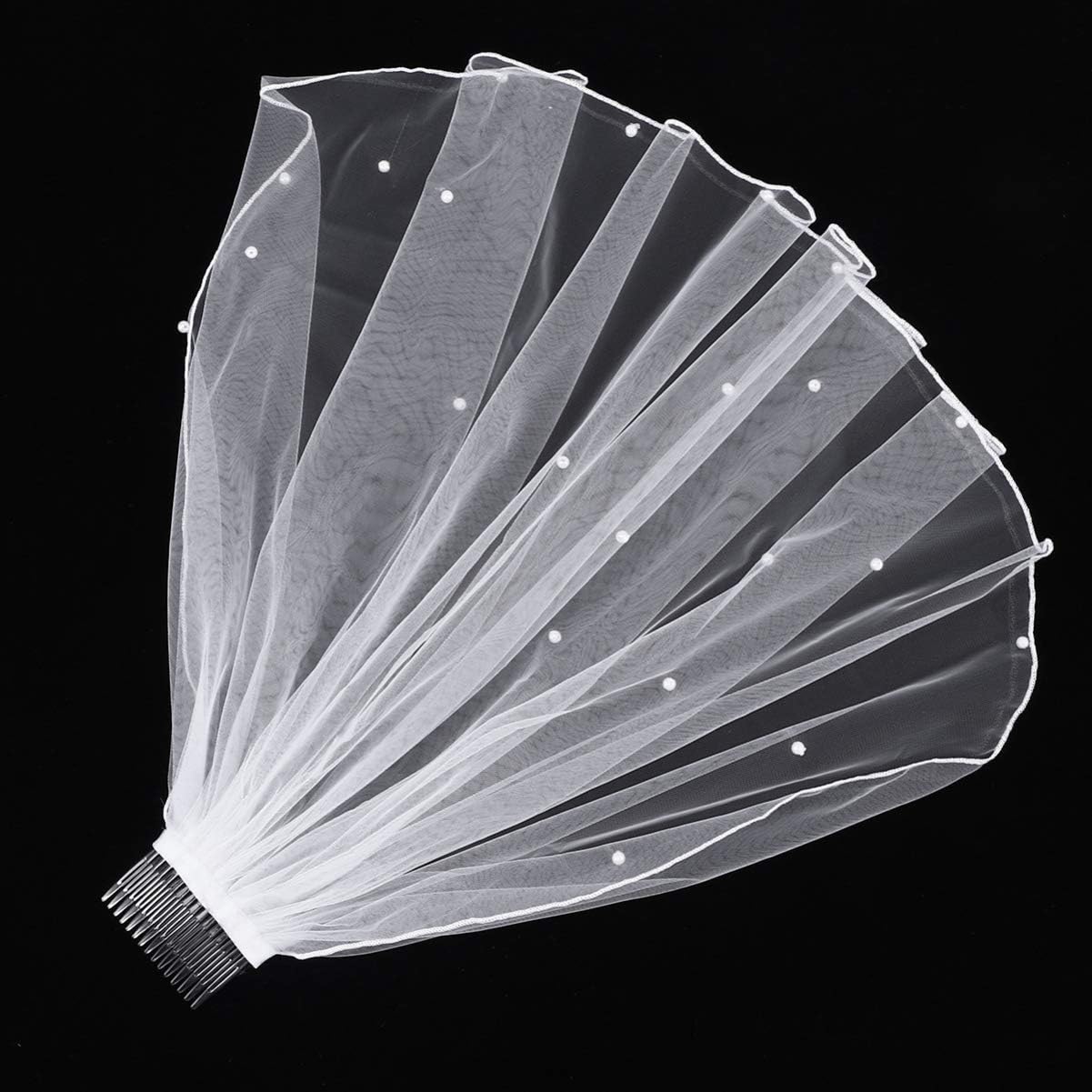 Miniatura 9 de Abaodam velos para novias velo de novia blanco disfraz de novia cadáver mujeres vale decoraciones el -Velo de novia Catedral Capilla corto elegante