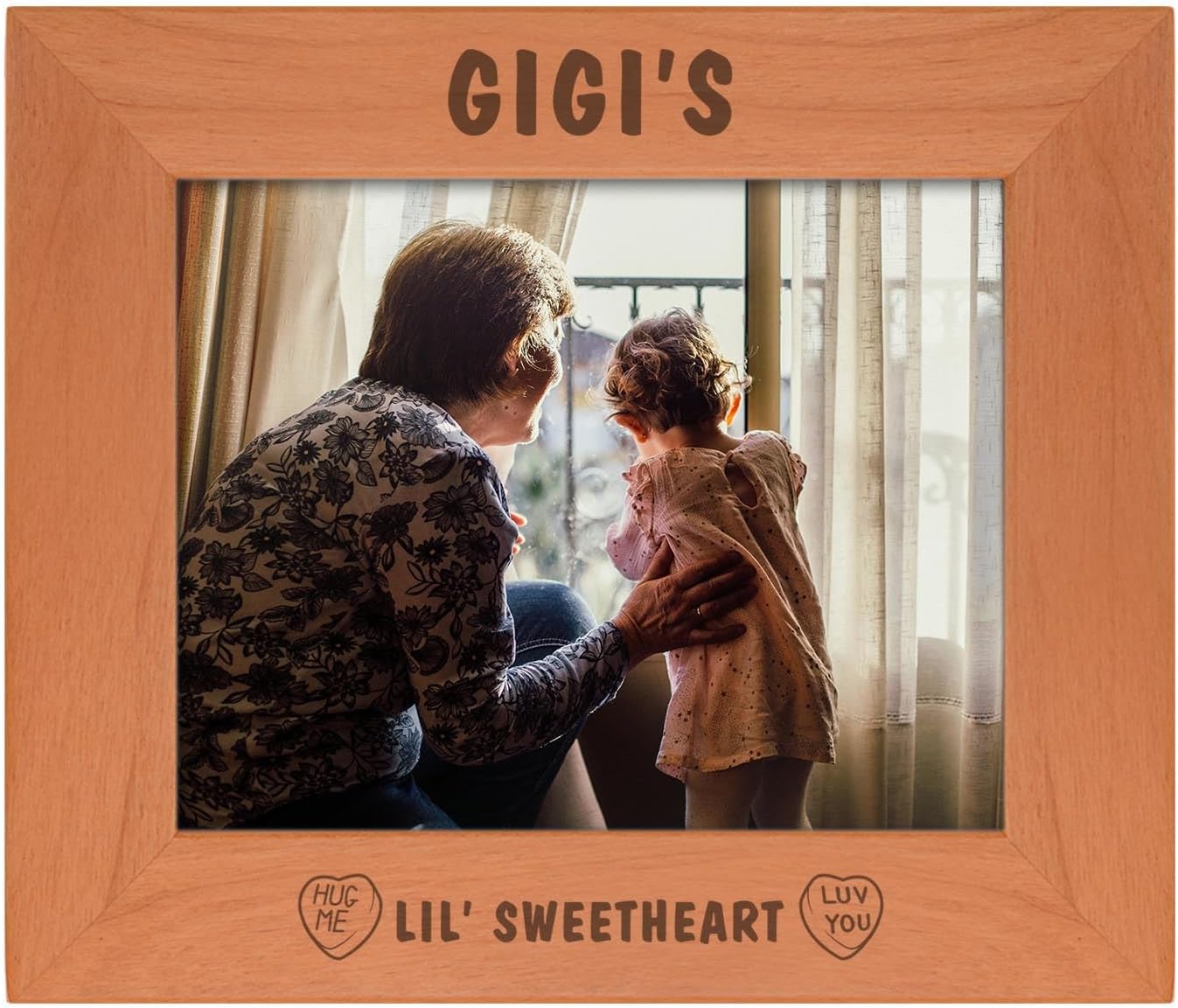 Personalized Gifts Sentimental Photo Frame Gigi's Lil Sweetheart Wood Engraved 8x10 Portrait Picture Frame