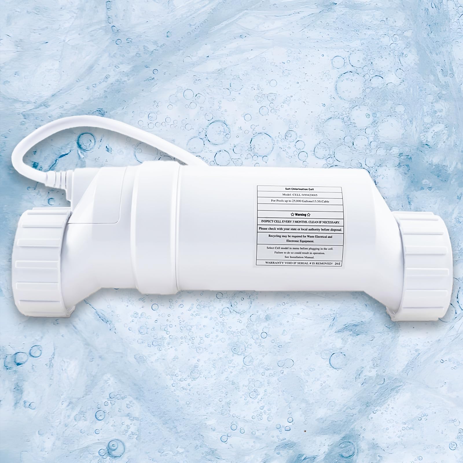 Salt cell pool Chlorination System, 25000 Gallon Salt Generator for Inground Pools,Replacement Hayward Salt Chlorine Generator W3T-CELL-9,Restore salt Chlorine Production Correct Salt Level Reading