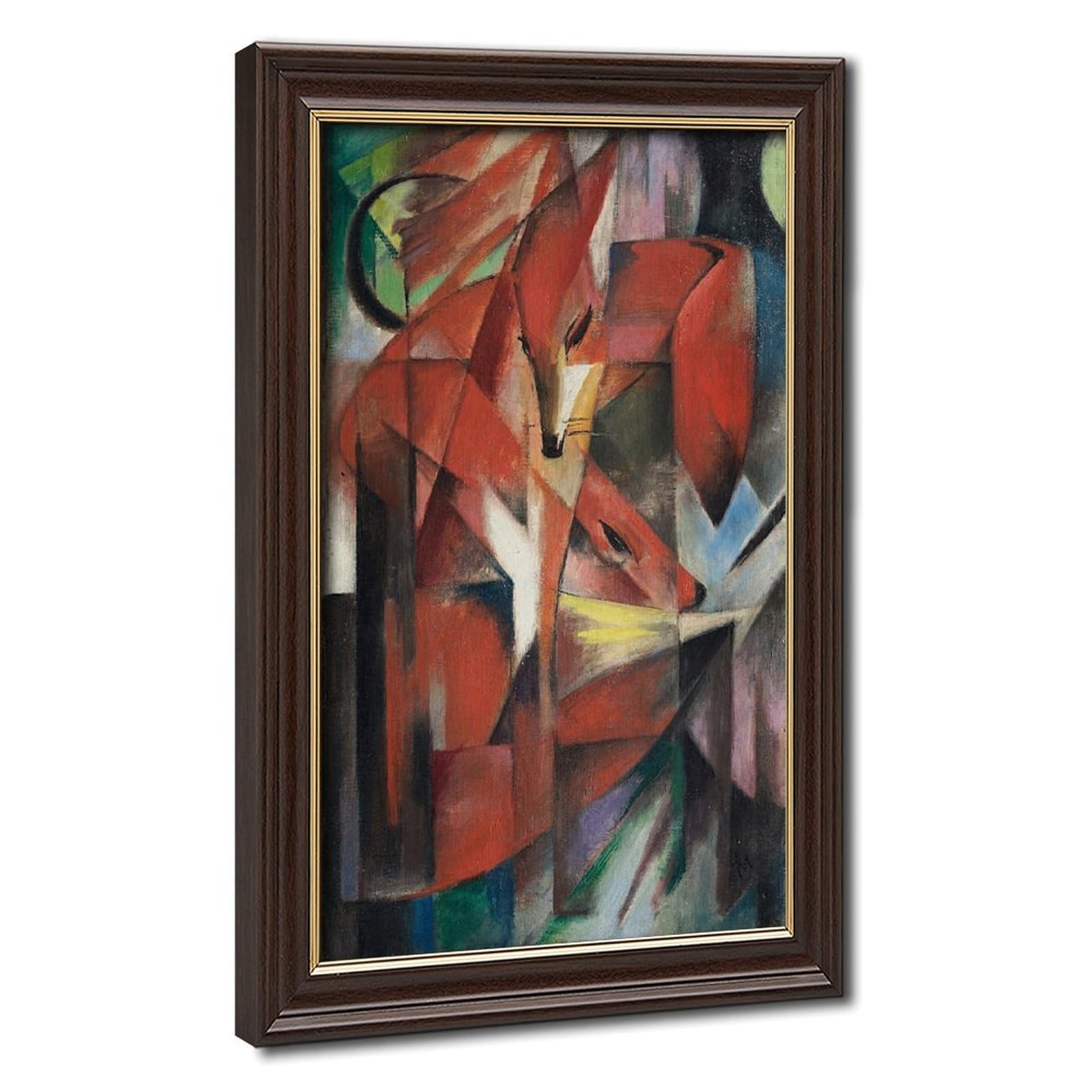 WCYB Franz Marc Red Foxes Posters Prints Canvas Deco Paintings Wall Art Hangable Frame 12" L X 18" W