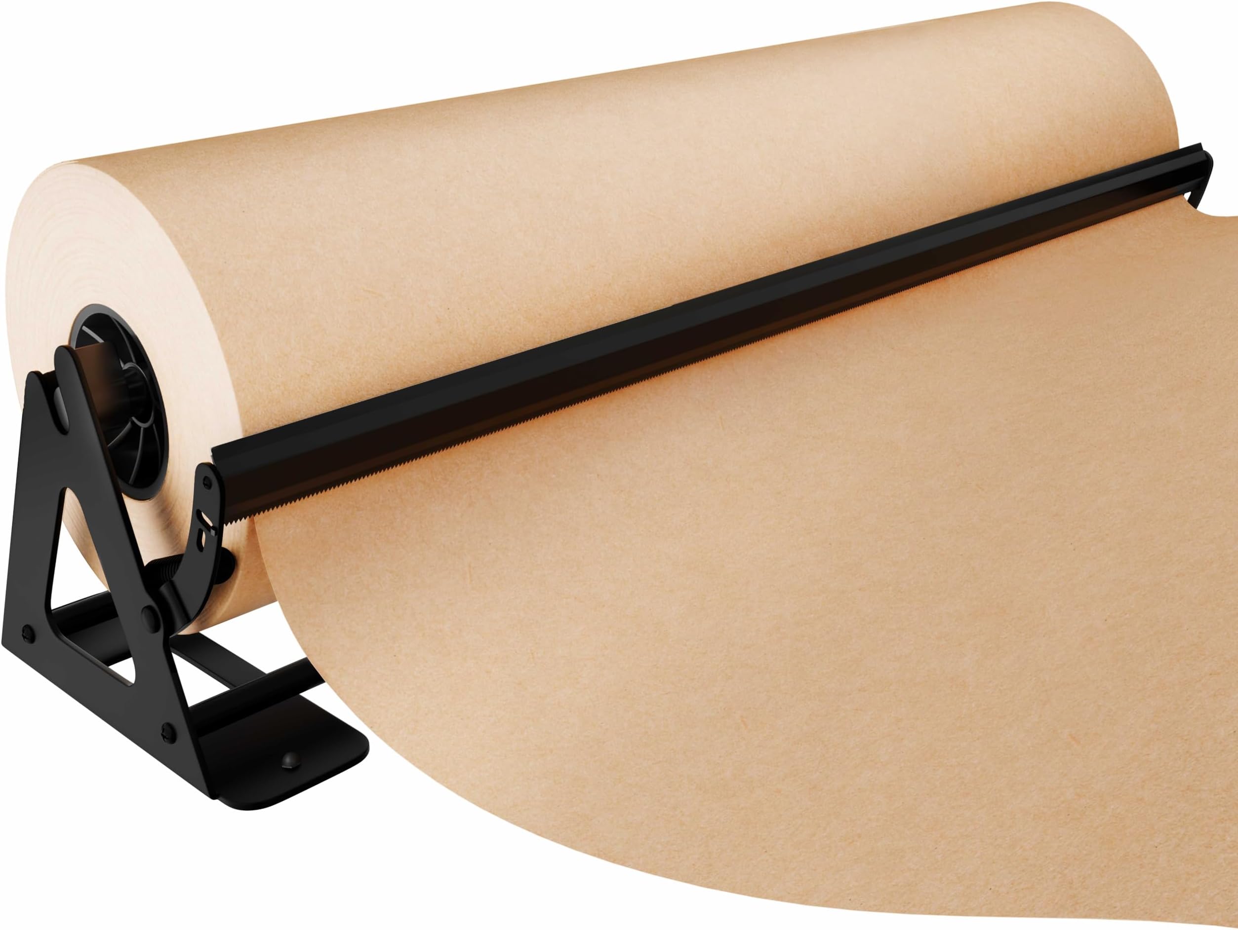DIY Crew 36 Inch Paper Roll Dispenser and Cutter - Heavy-Duty Wall Mountable, Non Slip Tabletop - Kraft, Freezer, Butcher Paper - Up to 1000ft Rolls