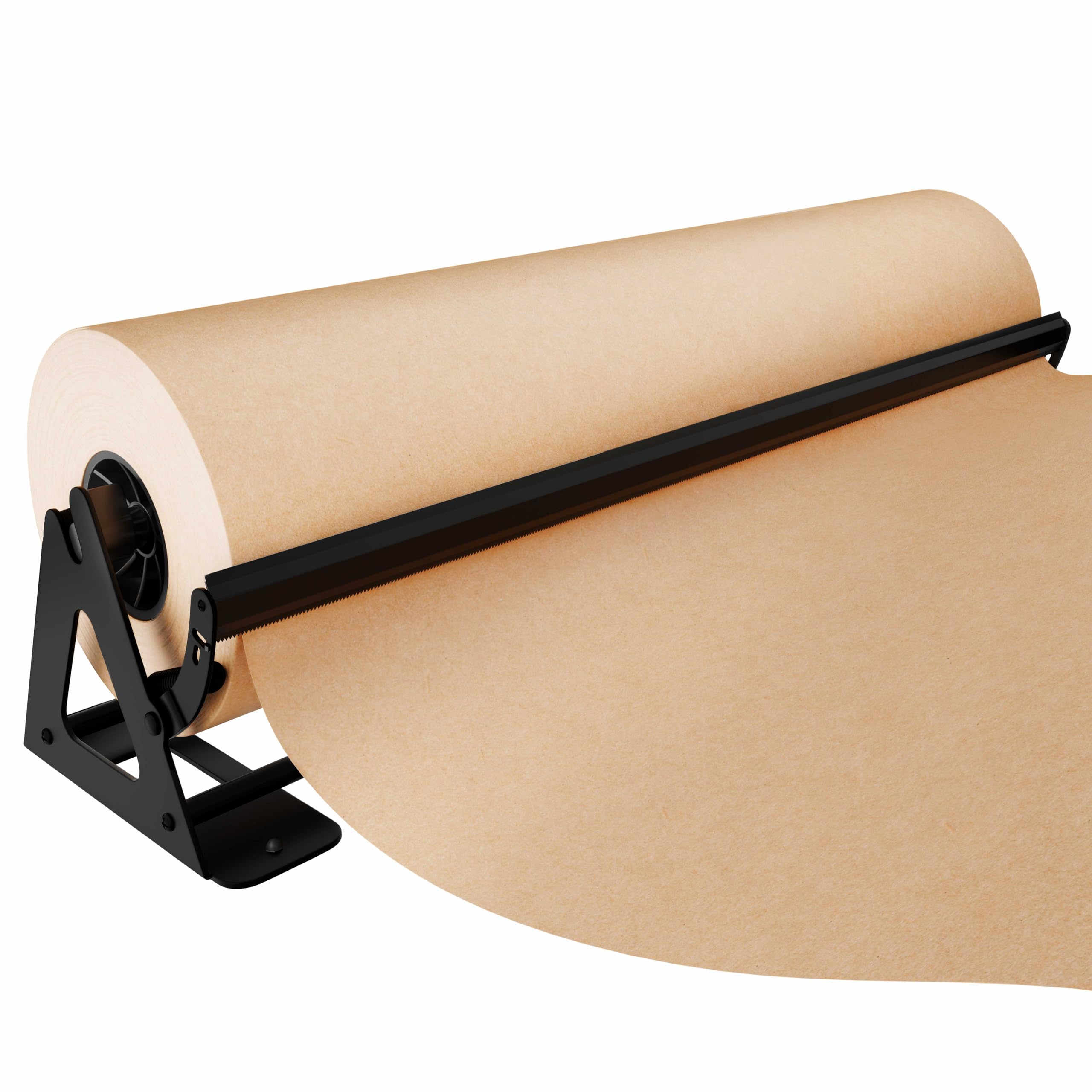 DIY Crew 36 Inch Paper Roll Dispenser and Cutter - Heavy-Duty Wall Mountable, Non Slip Tabletop - Kraft, Freezer, Butcher Paper - Up to 1000ft Rolls