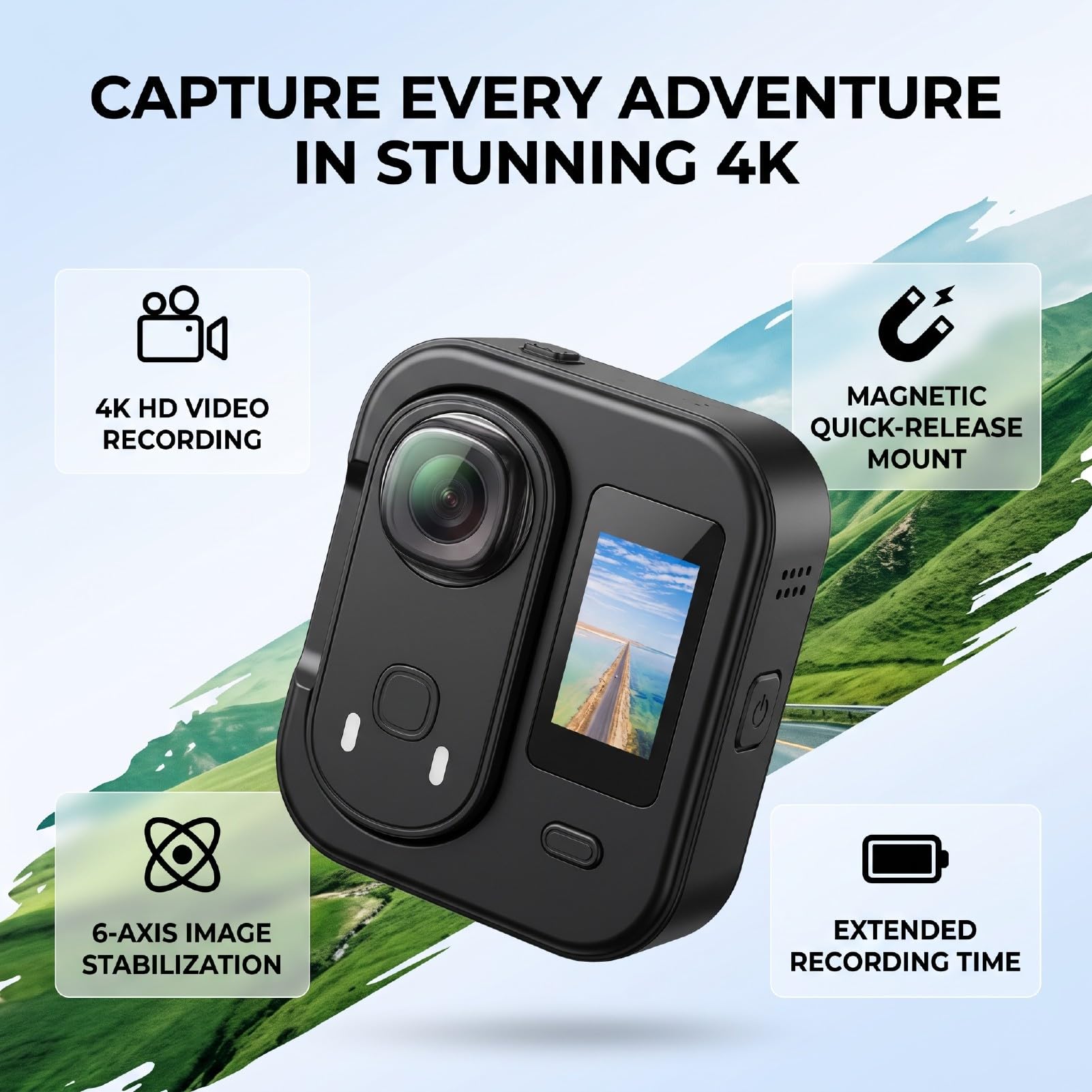 Mini Fotocamera 4K, Fotocamera Ad Azione Magnetica