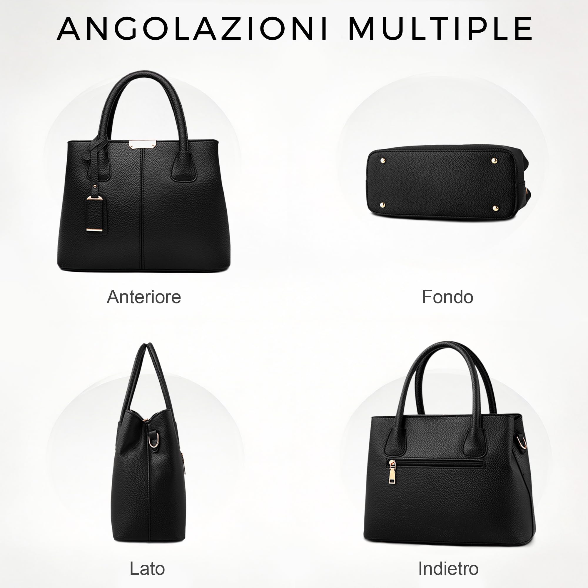 VARLIVOO Elegante Donna Borsa Delle Donne Borse a Mano Borse a Spalla Con Tracolla Regolabile Borsa Tote Impermeabile PU Pelle Borsa