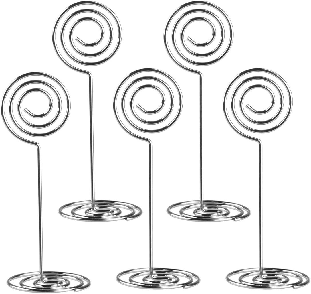 10pcs Swirl Table Number Photo Holder Stands for Weddings Party Gatherings