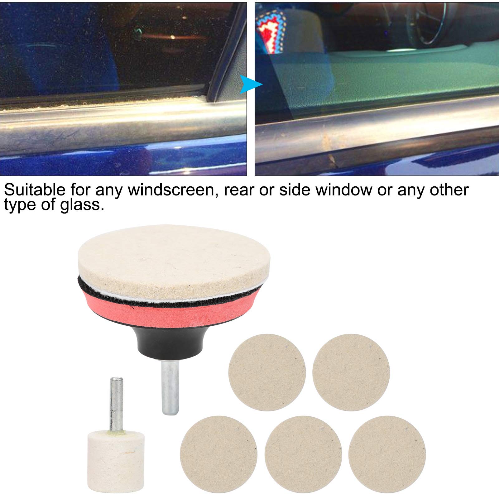 Poudre Détachante Pour Rayures Sur Verre – Polissage Pare-brise Voiture, Miroirs, Surfaces Vitrées