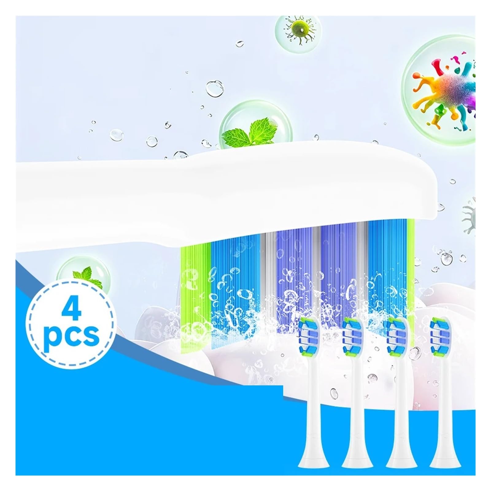Bürstenköpfe 4/8/12/20PCS, kompatibel mit Philips | Kunststoff-Zahnbürstenköpfe für täglichen Wechsel und Mundpflege bei Erwachsenen(20HB20C)