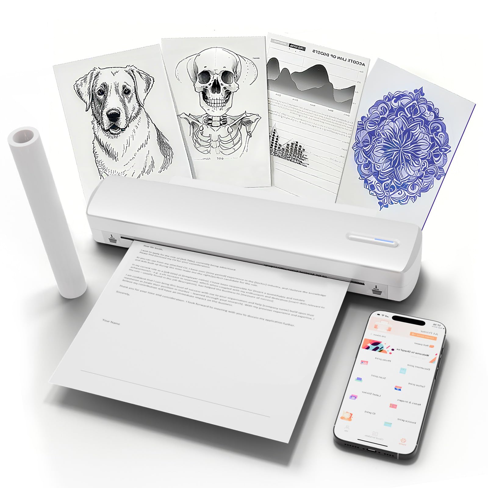 Amazon.com: TAGZILO C80 Wireless Printer, Inkless Portable Printer