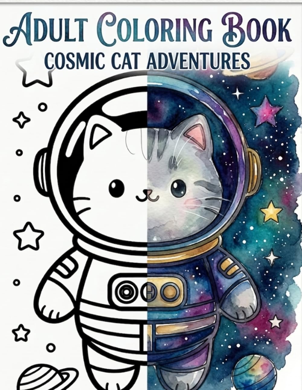 Adult Coloring Book: COSMIC CAT ADVENTURES