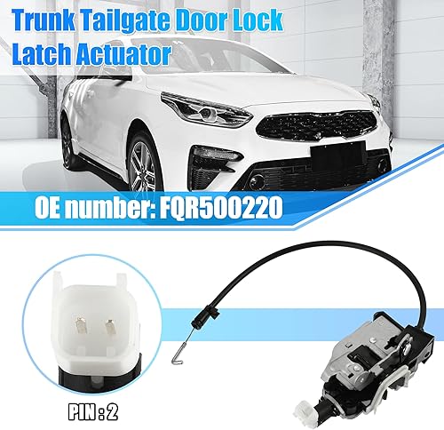 Miniatura 2 de X AUTOHAUX Actuador de bloqueo del pestillo del maletero FQR500220 para Land Rover LR4 2010-2016 para Land Rover LR3 2005-2009 Actuador de bloqueo