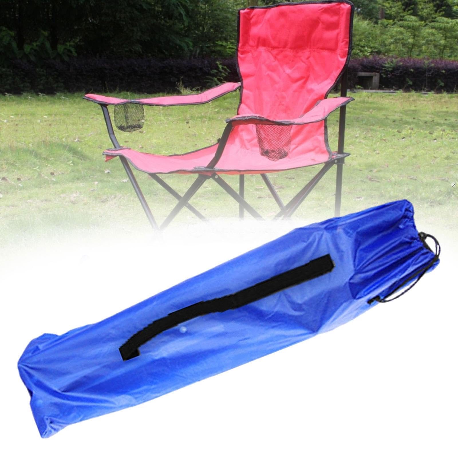 4 Sacs De Rangement Pour Chaises Camping + 4 Mousquetons - Polyester Noir