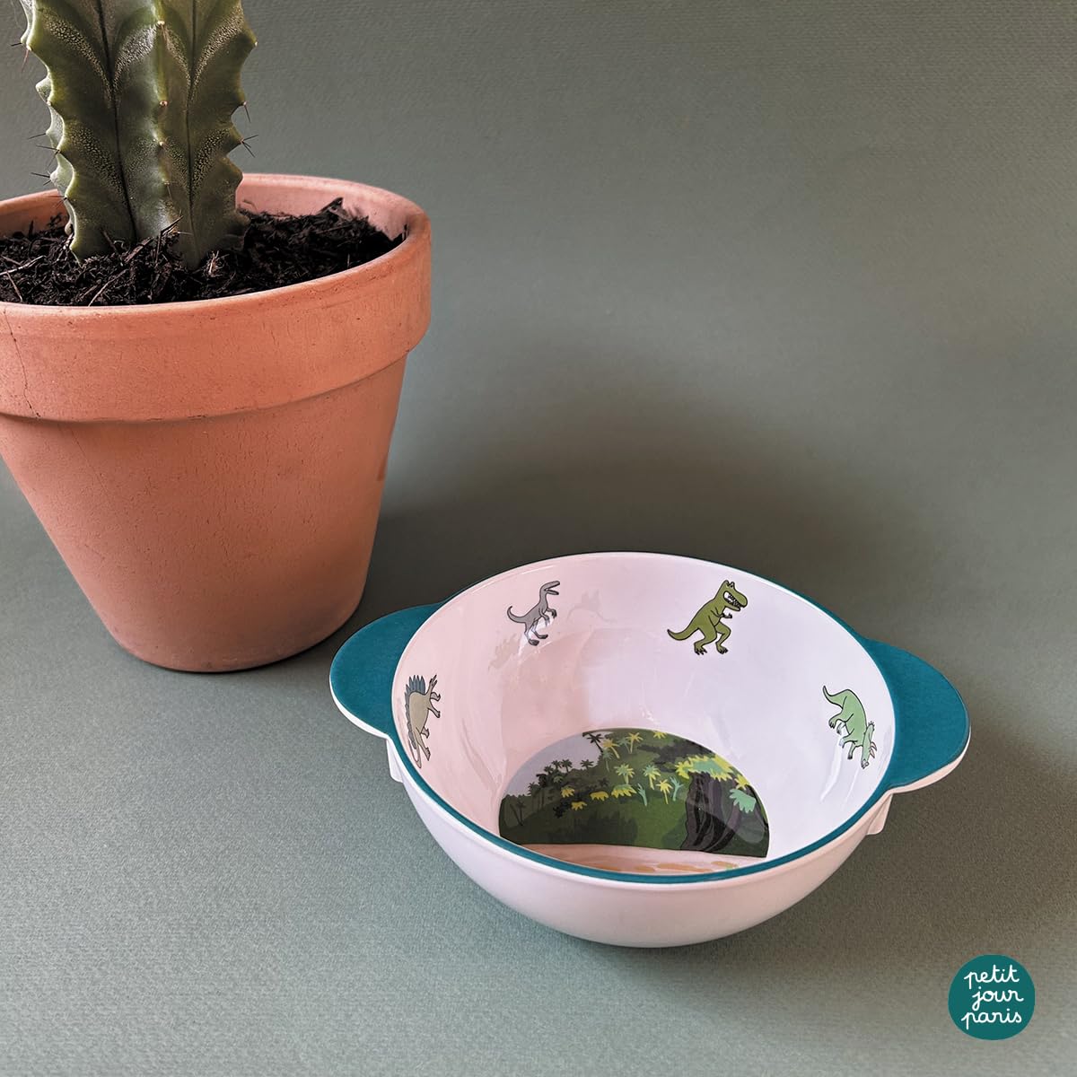Les DINOSAURES Ear Cup 280ml, Green - Image 3