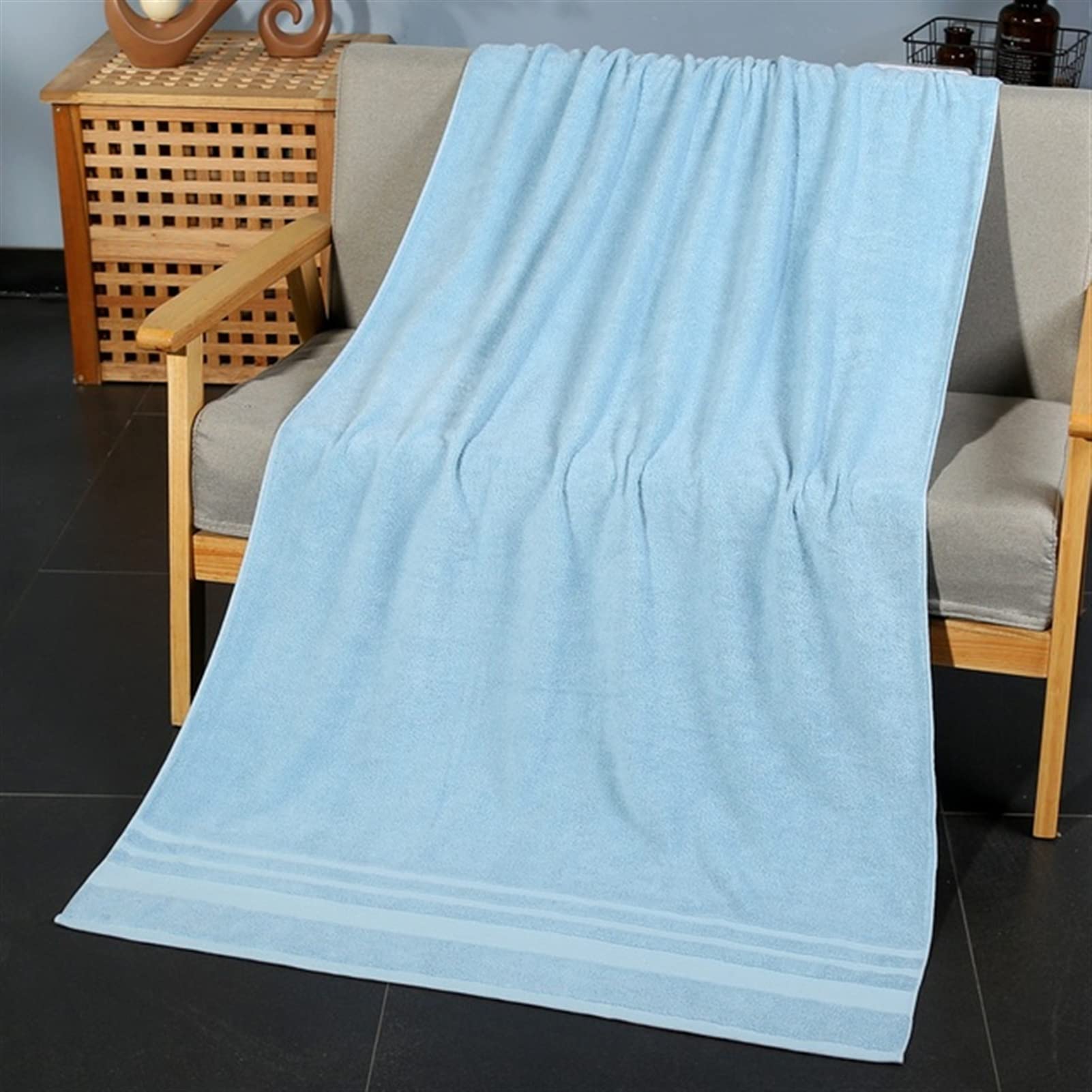 Large Bath Sheet Cotton Bathrobe Soft Bath Towel for Adults for Home Textiles Bath and Sauna Bathroom Color