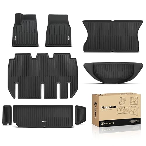 YHTAUTO Floor Mats & Cargo Liners for Tesla Model X 2022-2025 (5-Seat)
