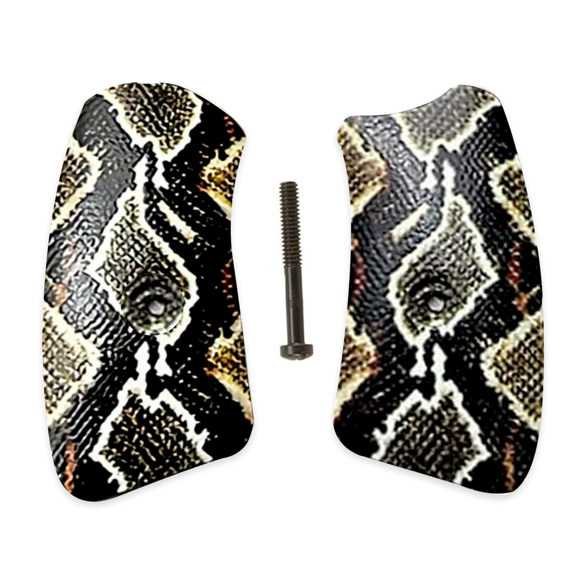 Premium Gun Grips Compatible Replacement for Ruger SP101 Grip Insert HD Picture of Rattle Snake UV Printed on Gun Grips