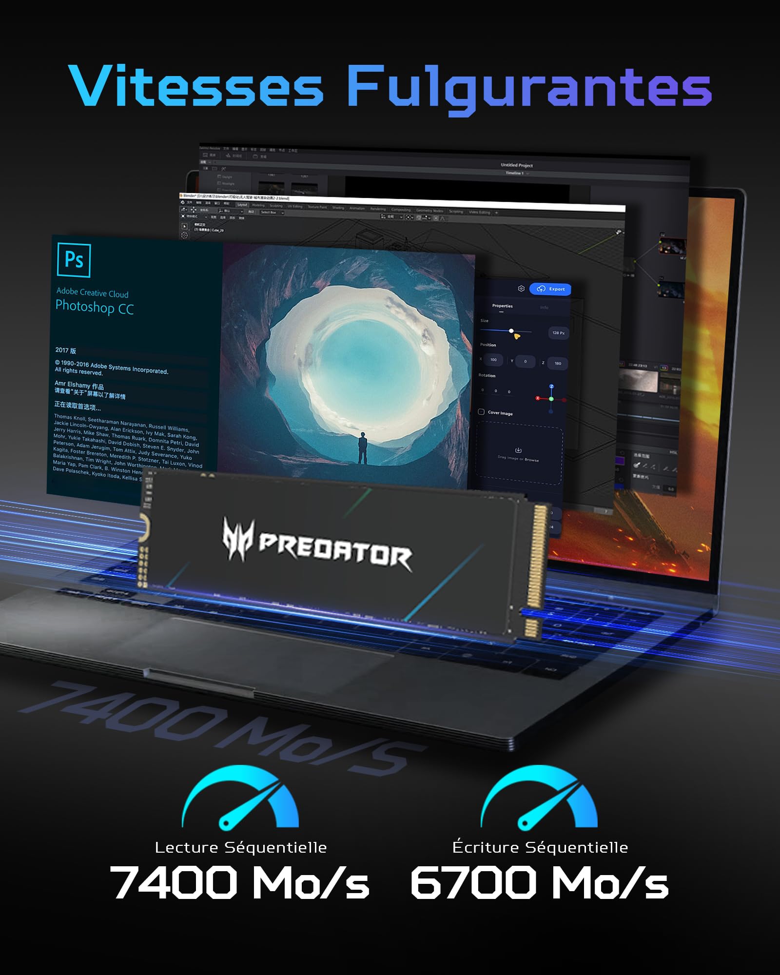 Acer Predator GM7000 M.2 SSD 4TB NVMe 1.4 PCIe Gen4×4