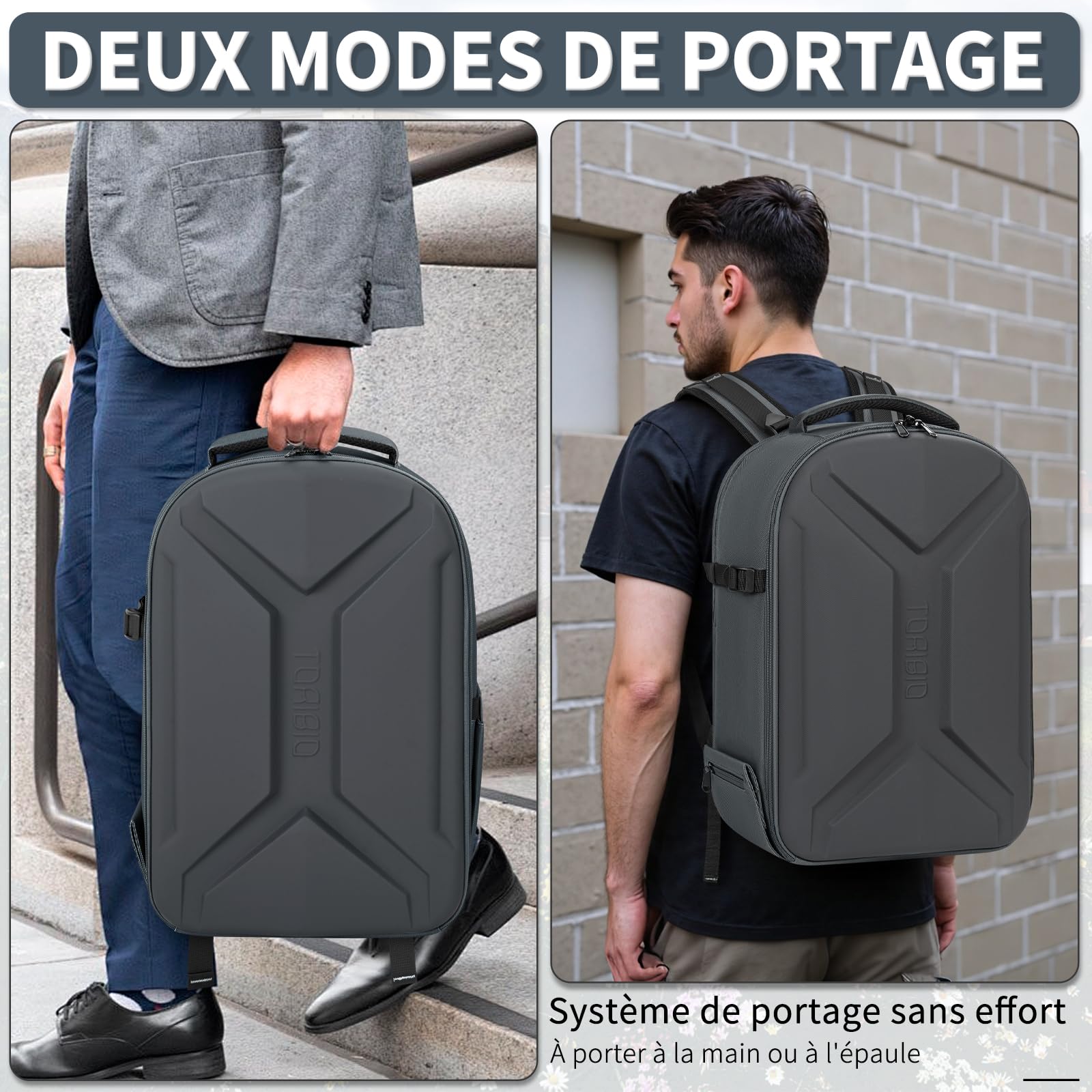 Sac à Dos Rigide pour Appareil Photo, Sac de Photographie pour Appareils Photo Reflex Numériques/Photographie sans Miroir, Compatible avec les Appareils Photo Sony/Canon/Nikon