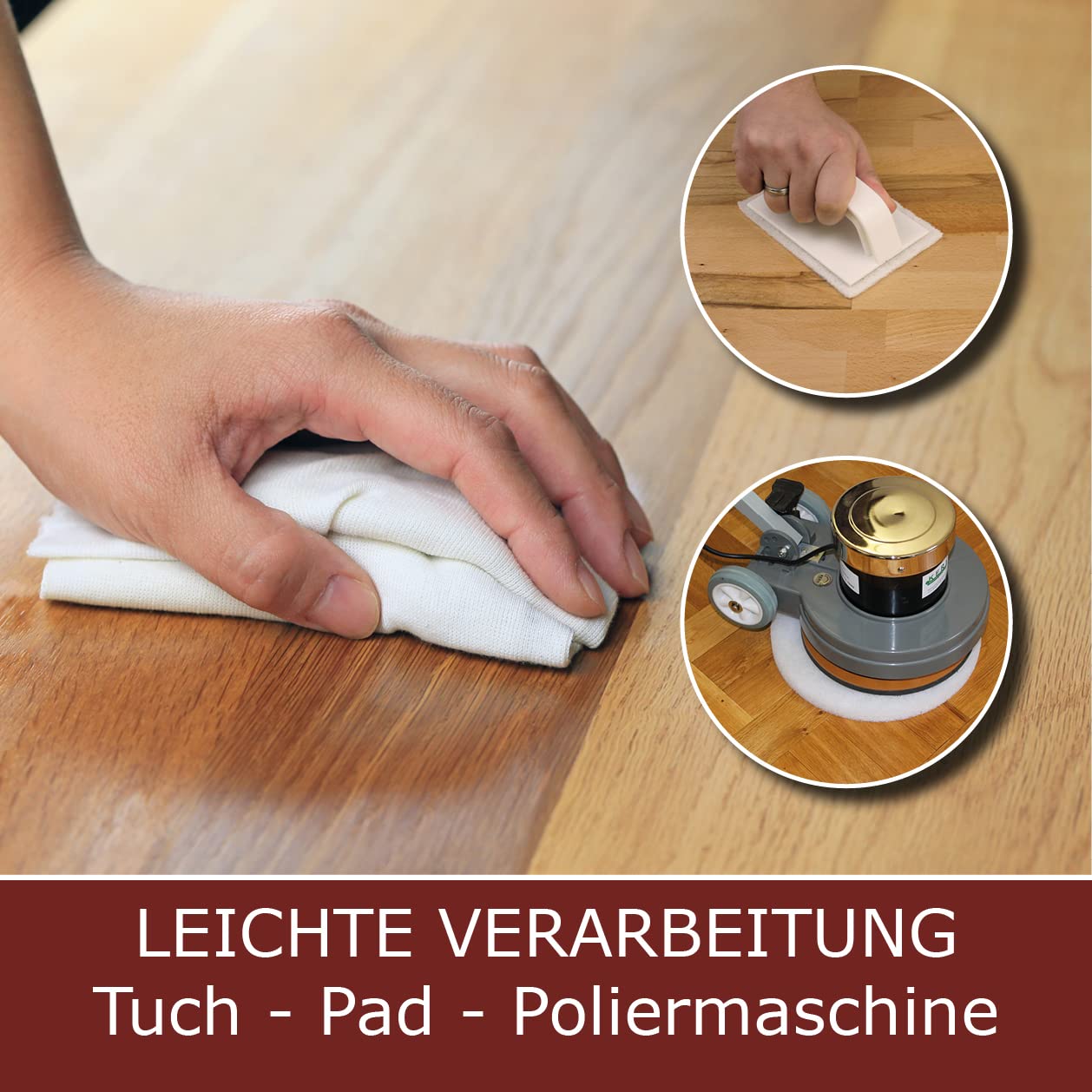 OLI-NATURA Holz-Pflegeöl für innen (geeignet für Möbel, Treppe, Parkett und Holz-Boden), 1 Liter, Farblos/natur