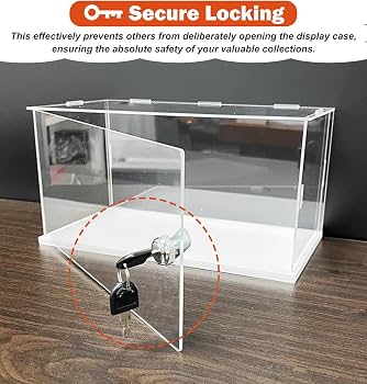 Amazon | コレクションケース アクリル 鍵付き透明アクリル製大型