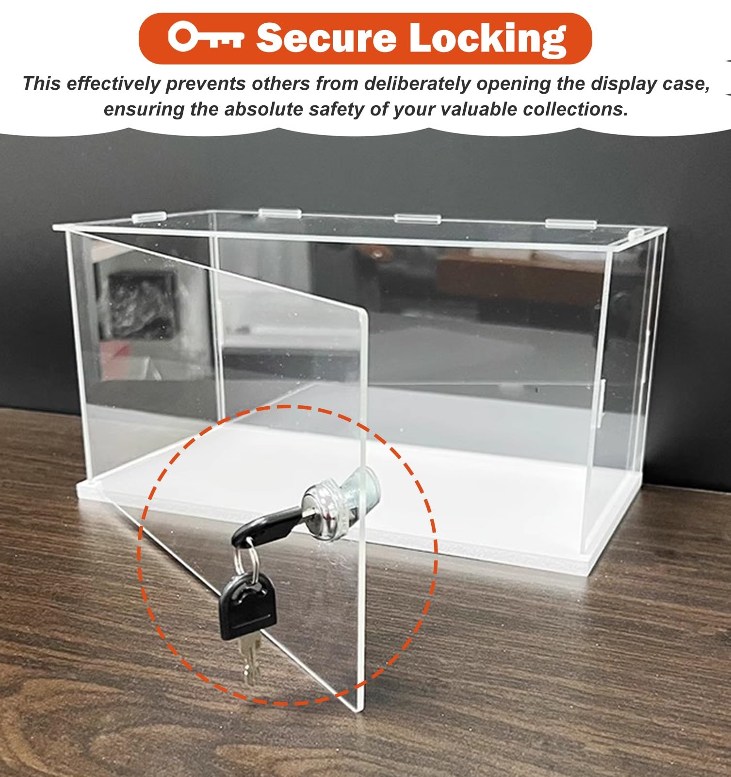 Amazon | コレクションケース アクリル 鍵付き大型アクリル