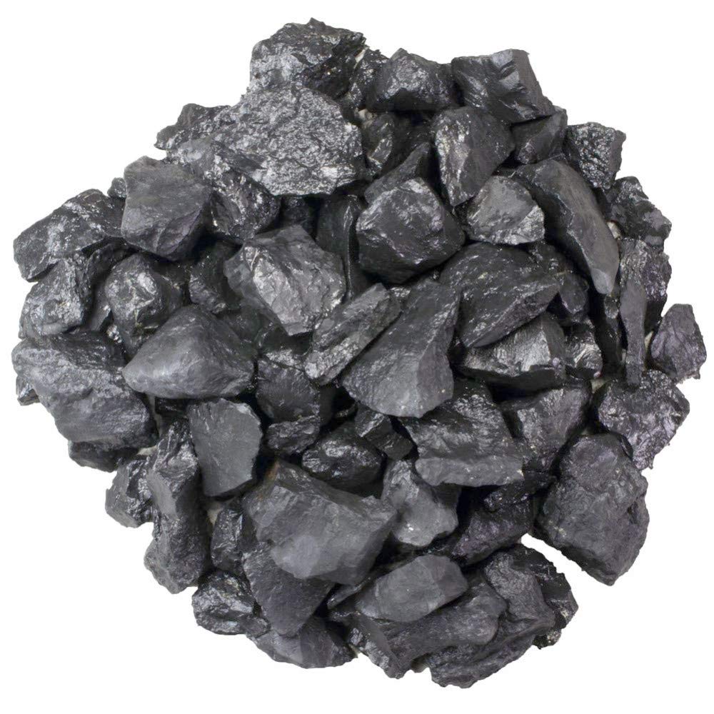 Wessper Pietre di Shungite per la Purificazione dell'Acqua, 2kg di Frammenti di Shungite Grezza Nera Opaca per la Pulizia dell'Acqua | Frammenti Naturali e Autentici Provenienti dalla Carelia Russia