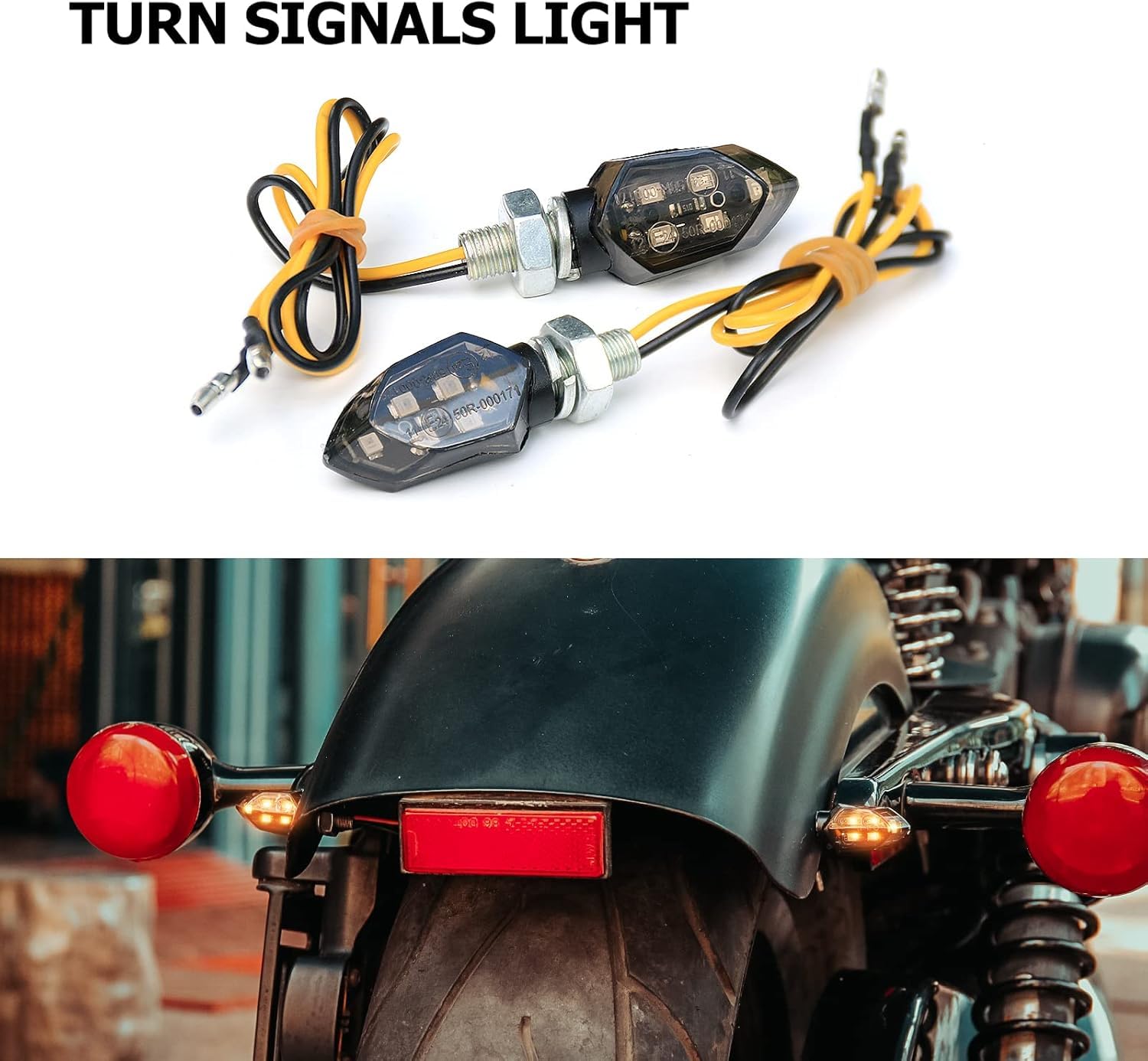 Intermitentes Moto Homologados,E24 12V M8 5LEDs Cuentas MiNi Indicadores Universal para Motocicletas,Impermeables IP65,E-MARK,Para Motos De Calle y Scooters,Accesorios,Para Moto (2 Piezas)