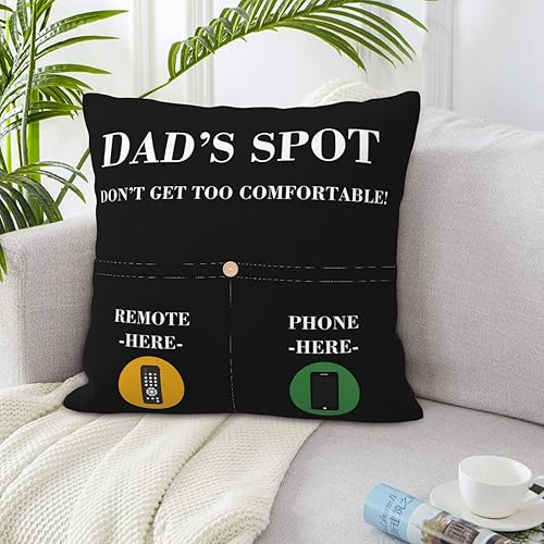 Miniatura 6 de Regalos para papá, 2 bolsillos y 2 lados, fundas de almohada de 18 x 18 pulgadas para cama, sofá, cumpleaños, Navidad, aniversario, Acción de
