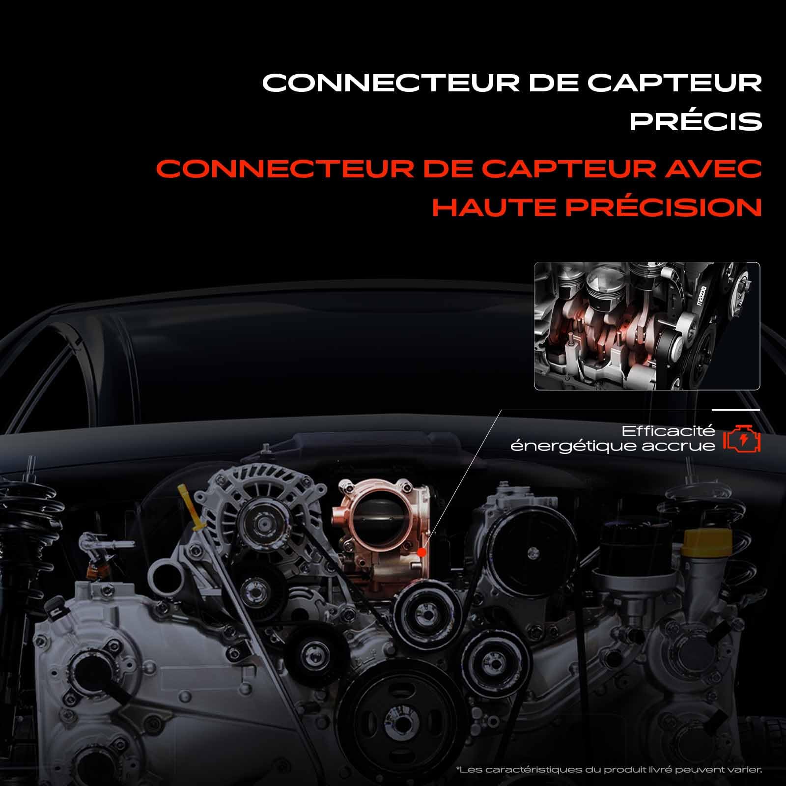 Frankberg Capteur de position du Papillon 6-Pôles Compatible avec M.egane II Break KM0/1 Kangoo KC0/1 Scénic II JM0/1 M.egane II Coupé-Cabriolet EM0/1 Grand Scénic II JM0/1 Remplacer# 8200139460