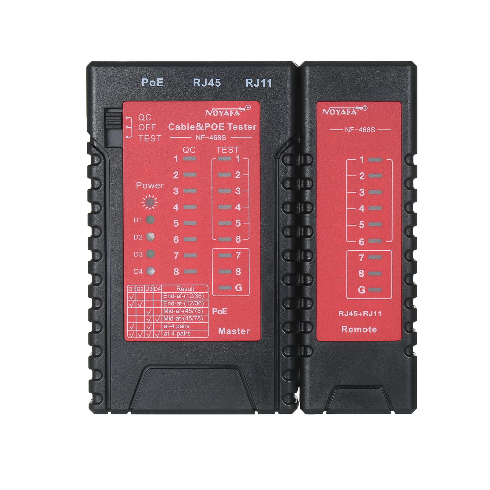Ubersweet® RJ45 RJ11 Network Cable & PoE Tester Telephone Line Tester LAN Ethernet Cable Tester for Cat5/5e/6/6a(U/S) Cat3(6P2C/6P4C/6P6C)-KUAW-image-38