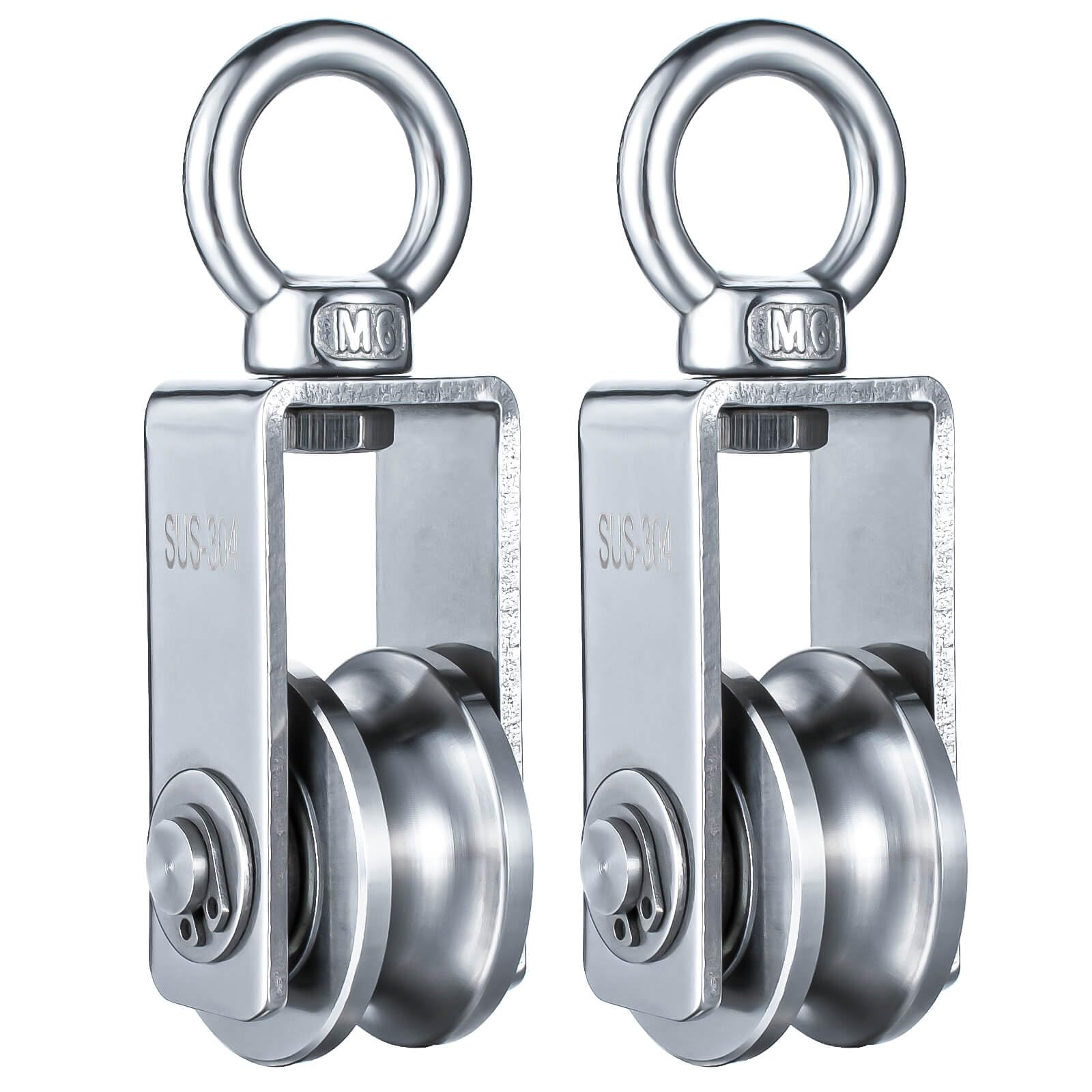 Stainless Steel Cable Pulley Wheels - 2 Pack -7