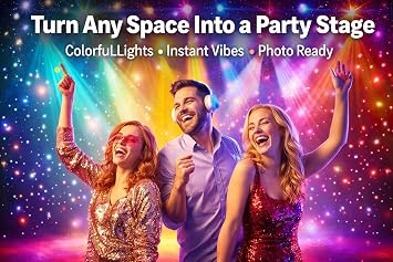Disco Rainbow Backdrop 7x5ft Rainbow Stage Photography Backdrop Vintage Lights 90s Neon Dance Birthday Party Photography Background