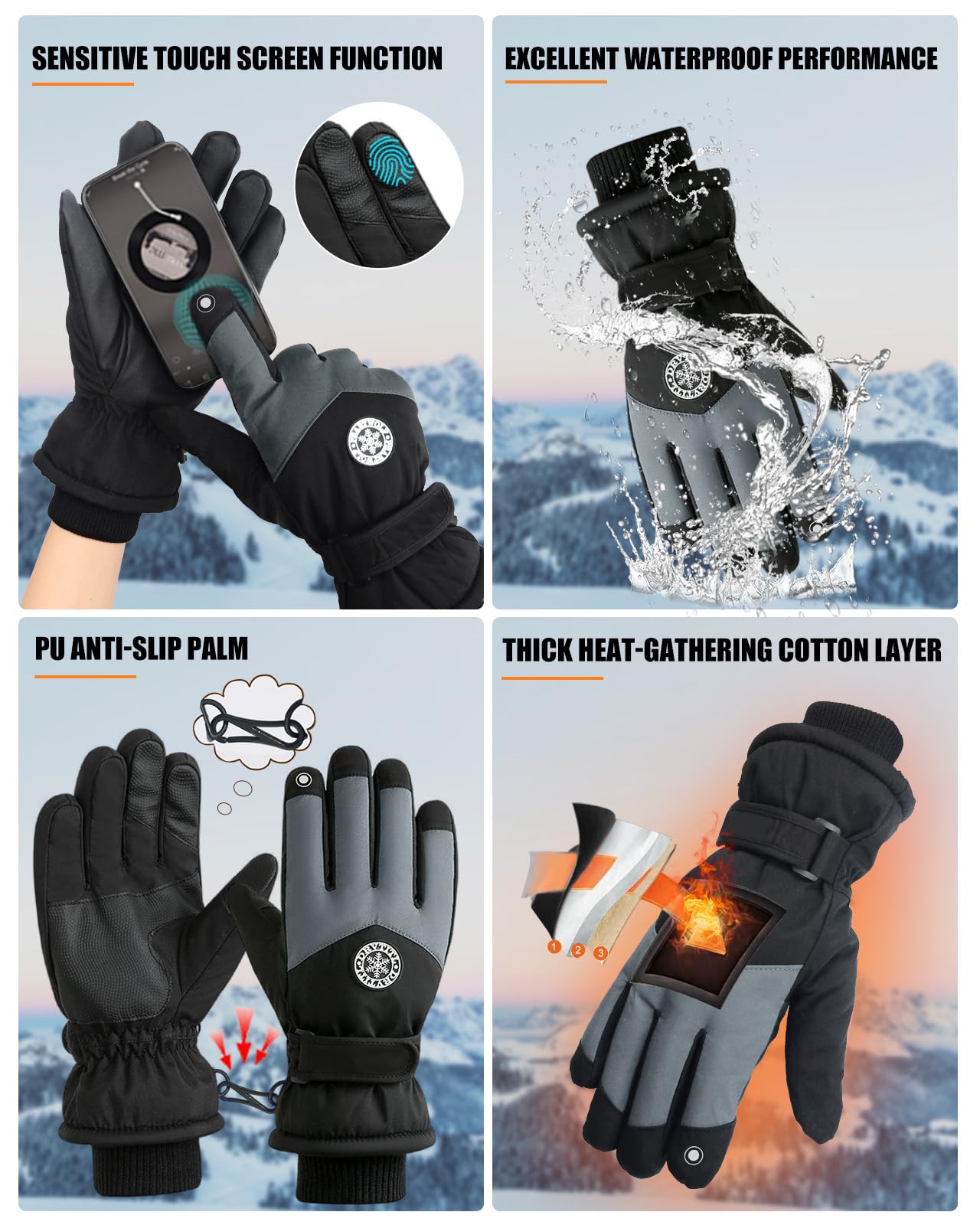 Guanti Da Sci Donna Andiker - Impermeabili, Termici E Touchscreen Per Inverno E Sport Neve - Foto 2