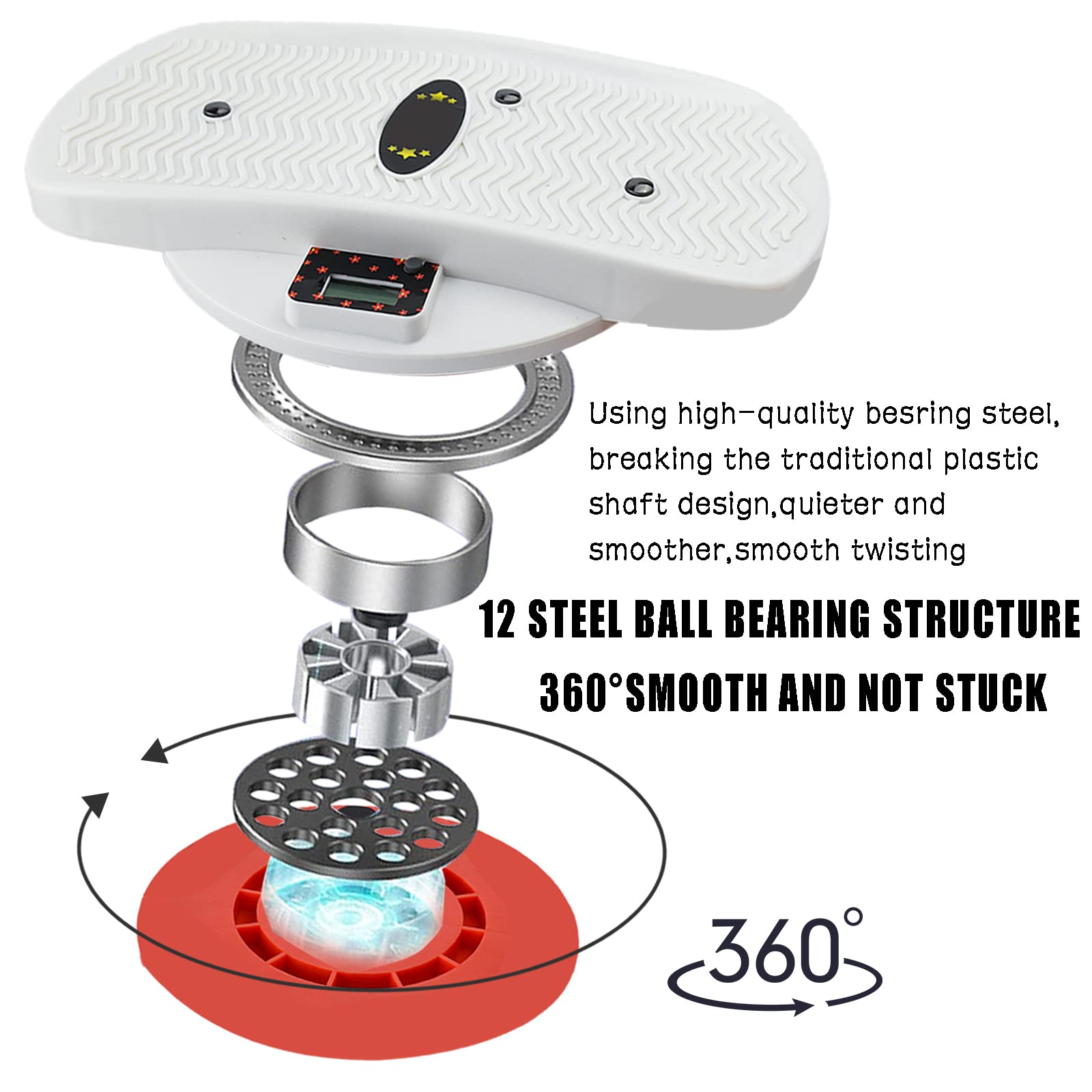 【Ulepszona wersja z elektronicznym licznikiem】Auptiz Twister Twister, Twist Waist Disc, Twister Training Board, Fitness Waist Twisting Disc z licznikiem, oddzielanie stóp