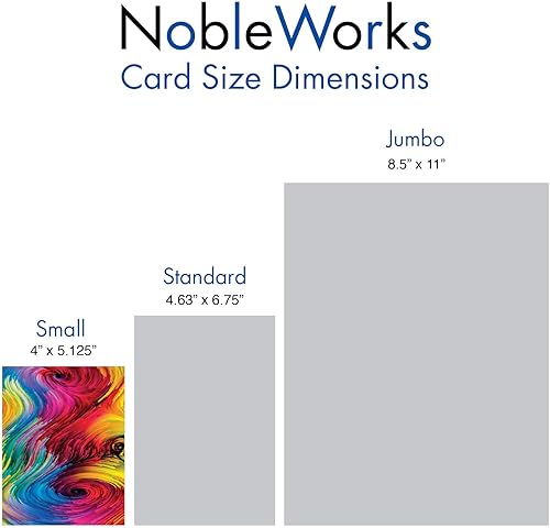 Miniatura 9 de The Best Card Company - 20 tarjetas de notas en blanco en caja (4 x 5.12 pulgadas) - Divertidos patrones surtidos (10 diseños, 2 de cada uno) -